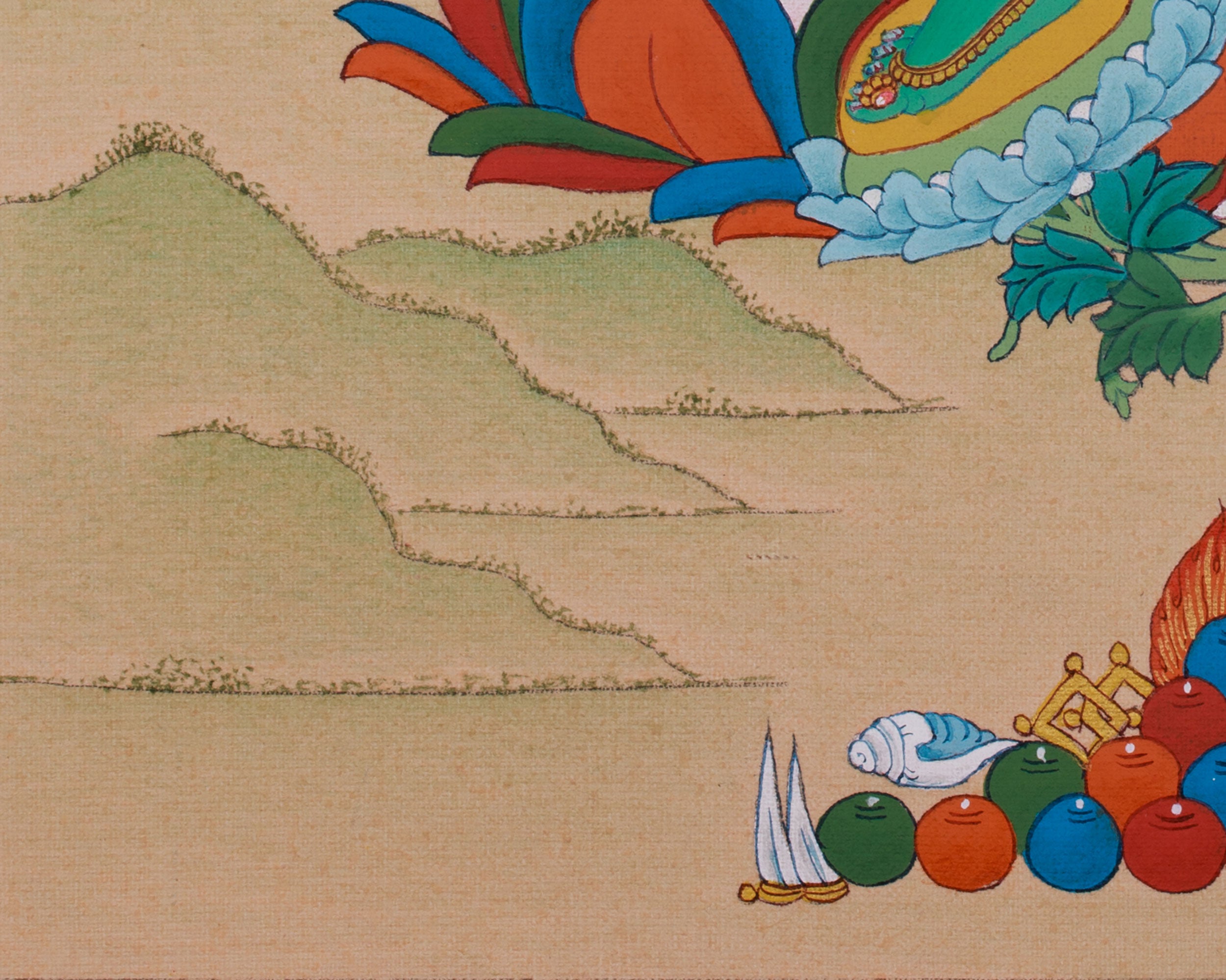 Tibetan Buddhist Deity, Green Tara | Female Bodhisattva of Compassion