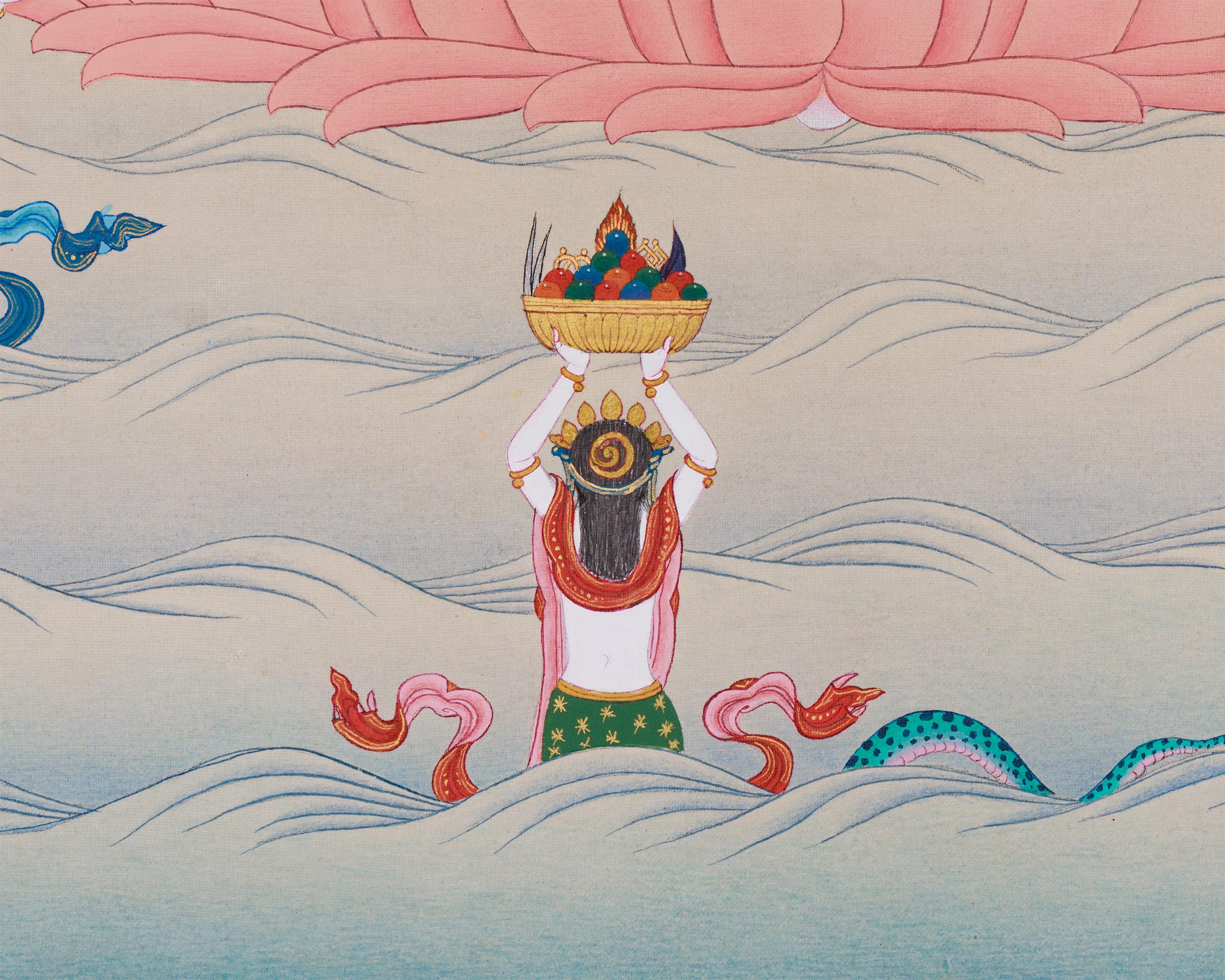 Handmade Manjushri Artwork | Bodhisattva of Wisdom Who Cuts Through Ignorance