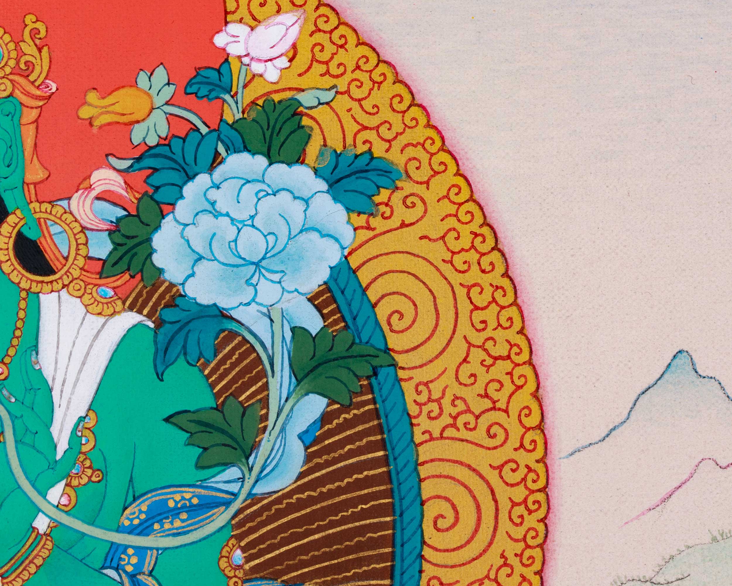 Mother Green Tara Thangka | The Female Bodhisattva