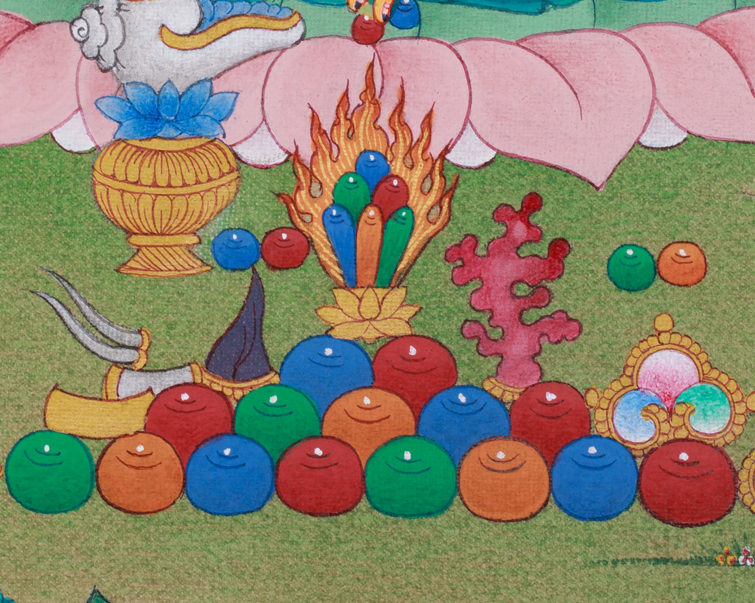 Traditional Dzambhala Thangka | Buddha of Wealth and Prosperity