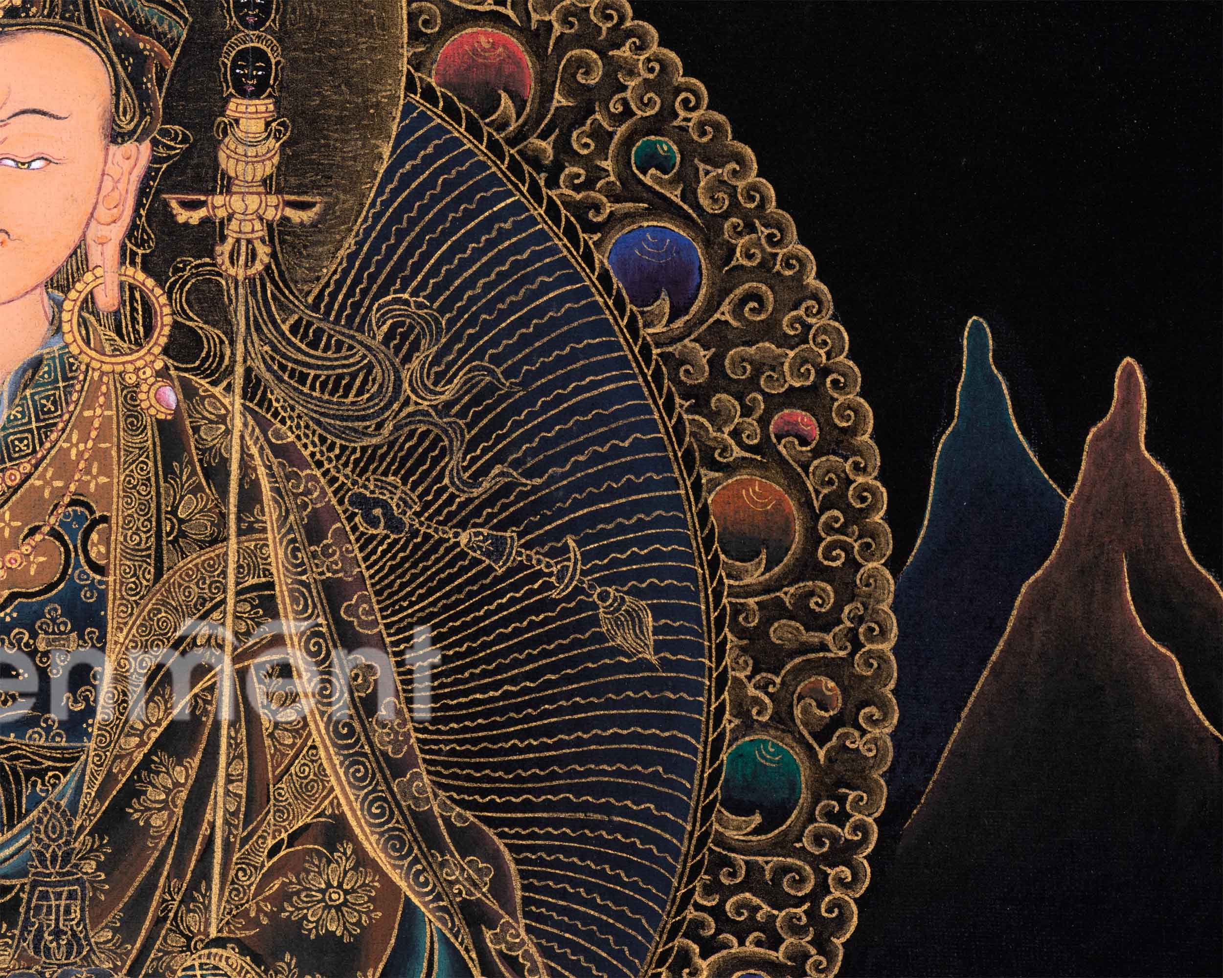 Tibetan Thangka of Padmasambhava | The Lotus Born Master | Traditional Artwork