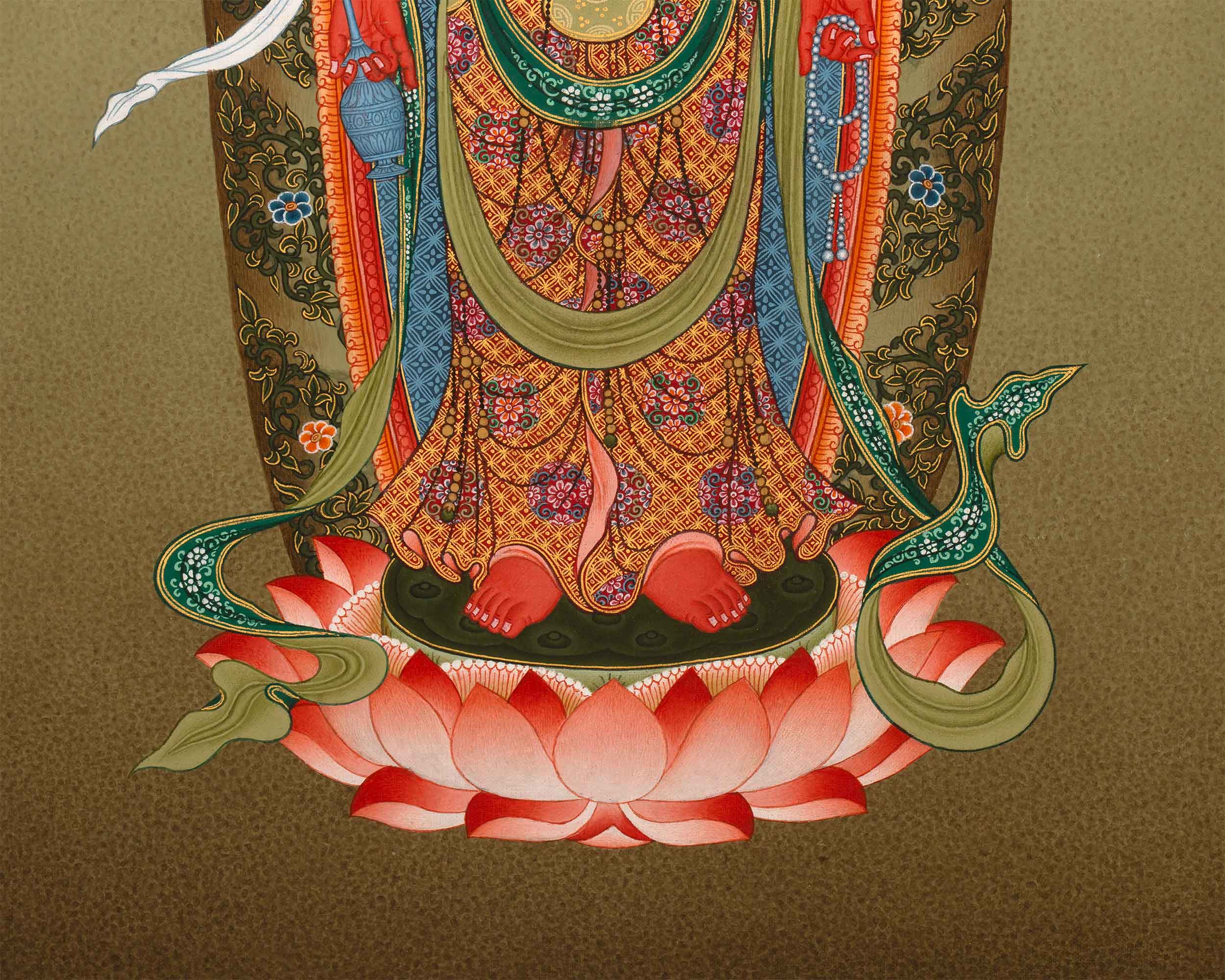High-Quality Hayagriva Mantra Practice Giclee Print | Buddhist Deity Art Canvas Print For Daily Prayers