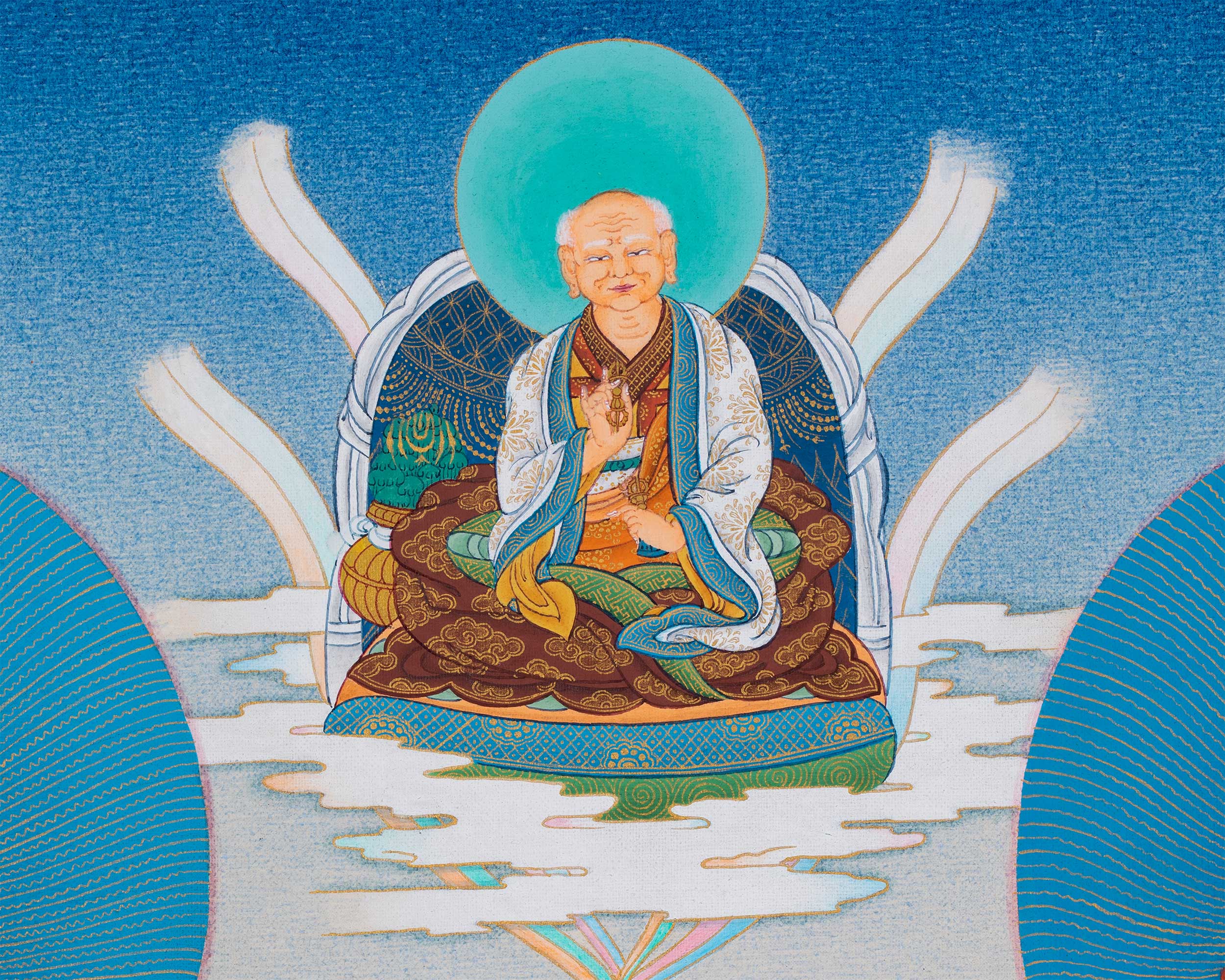 Thangtong Gyalpo Thangka Print | Buddhist Master | Giclee Canvas Print