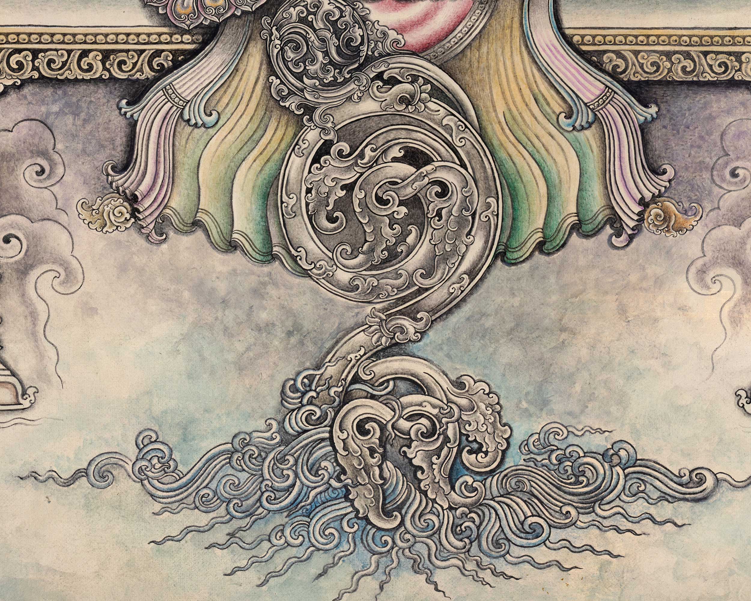 Embrace The Blessing With Green Tara Canvas Print | Tibetan Buddhist Art