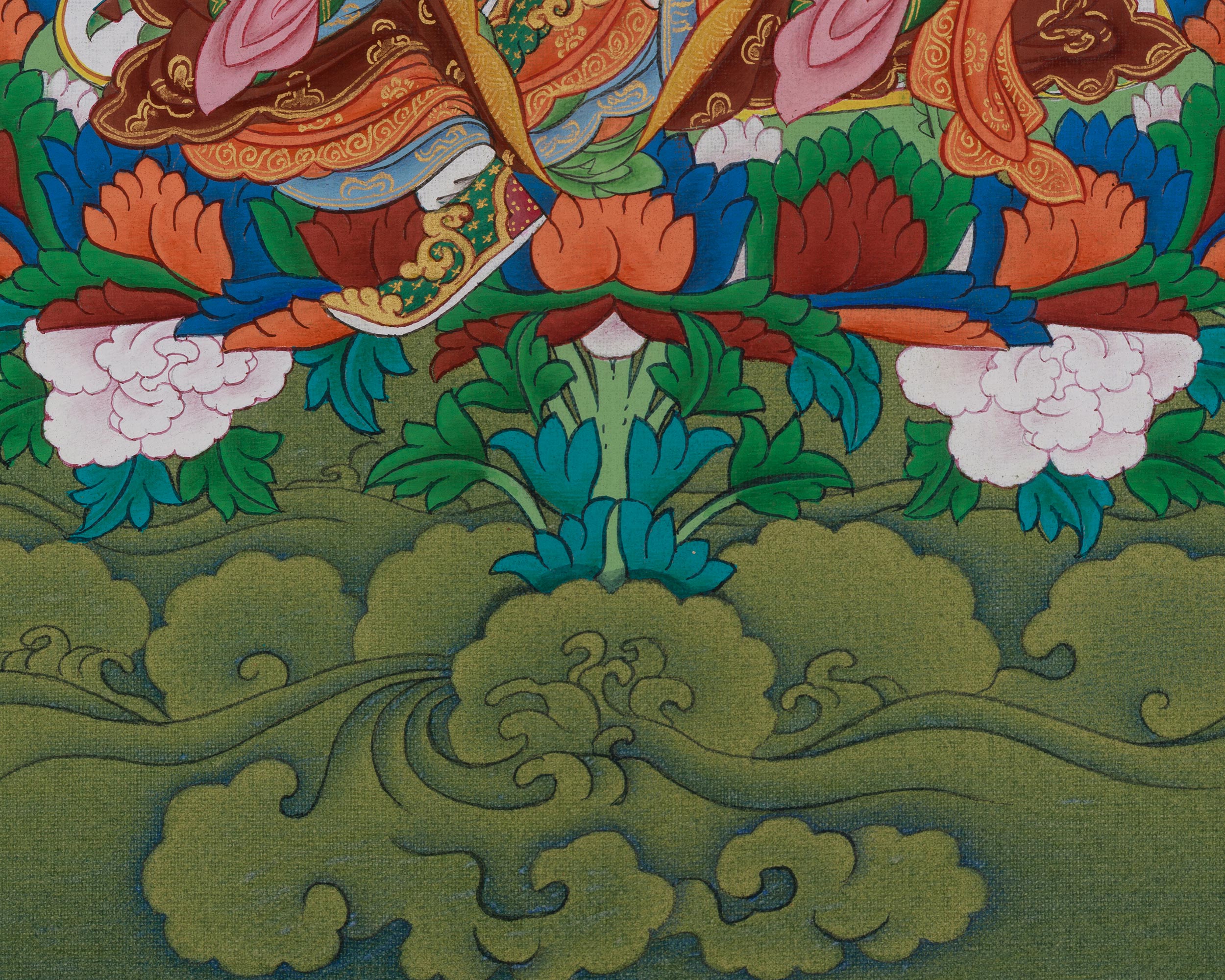 Wisdom Deity Guru Rinpoche Thangka | The Lotus Born Master