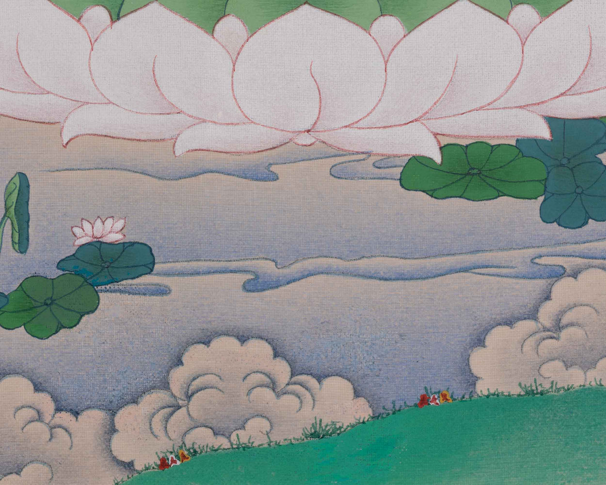 Saraswati Meditation Thangka | Goddess of Wisdom, Knowledge, and Creative Expression