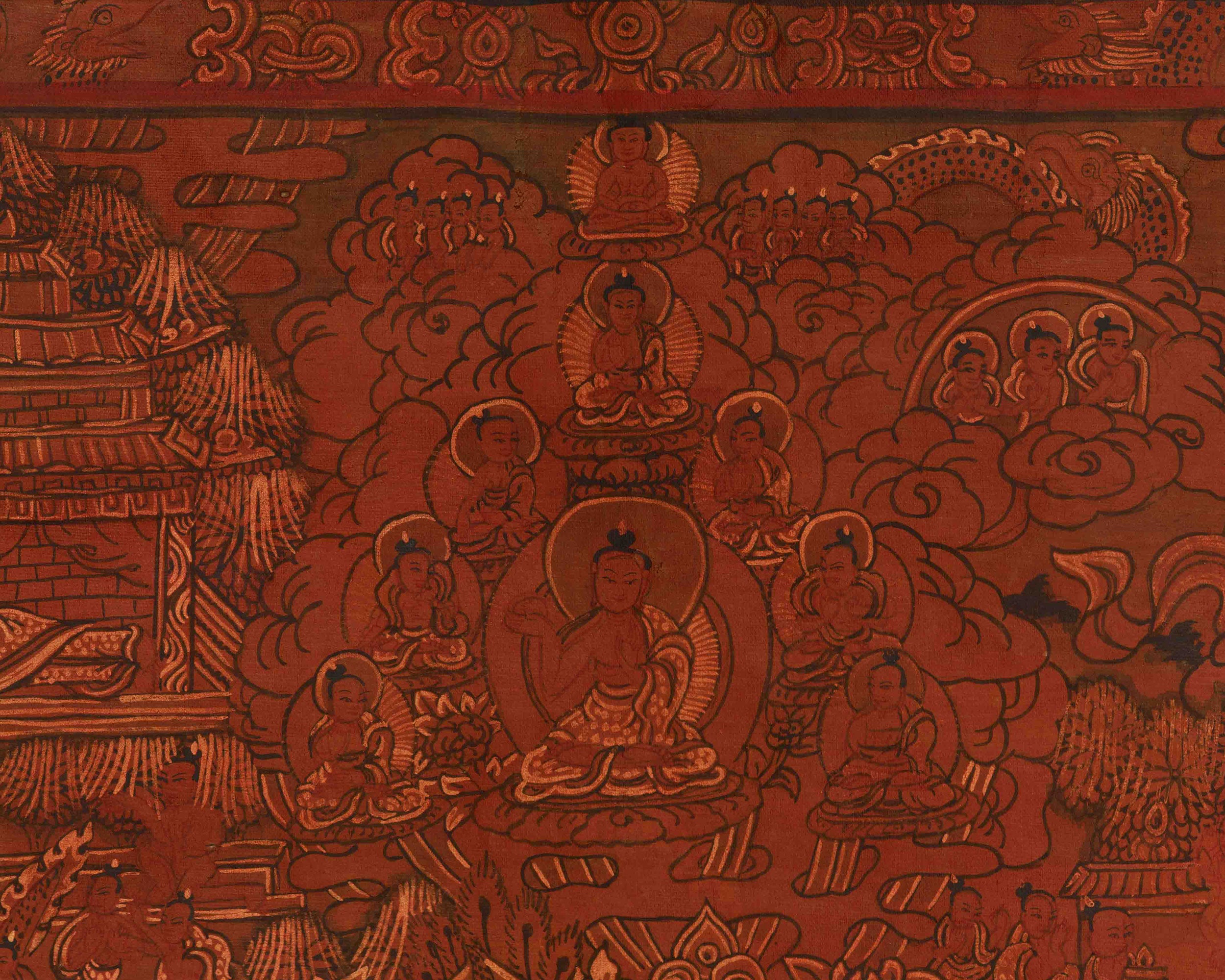 Buddha Life Story Tibetan Thangka | Shakyamuni Buddha’s Enlightened Path