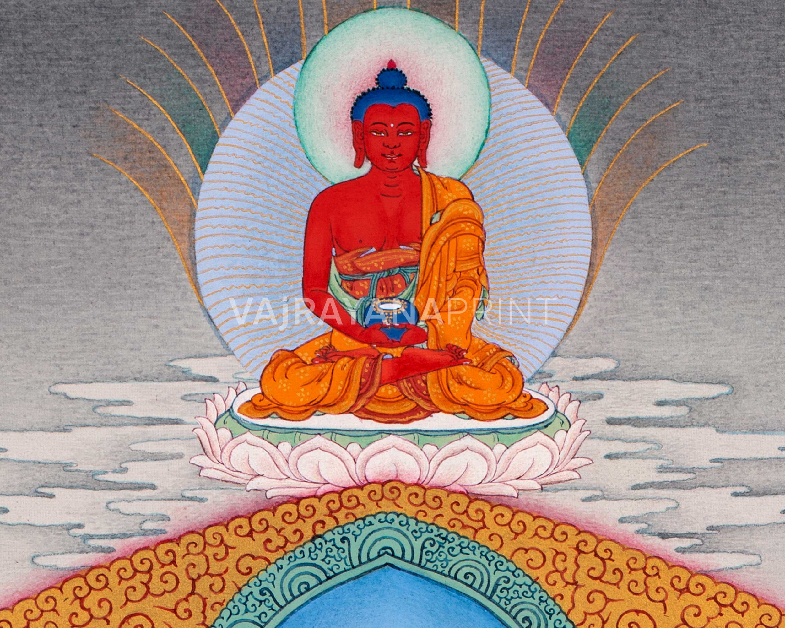 1000 Armed Chenresig Thangka Print | Bodhisattva Canvas Art | Avalokiteshvara Decors