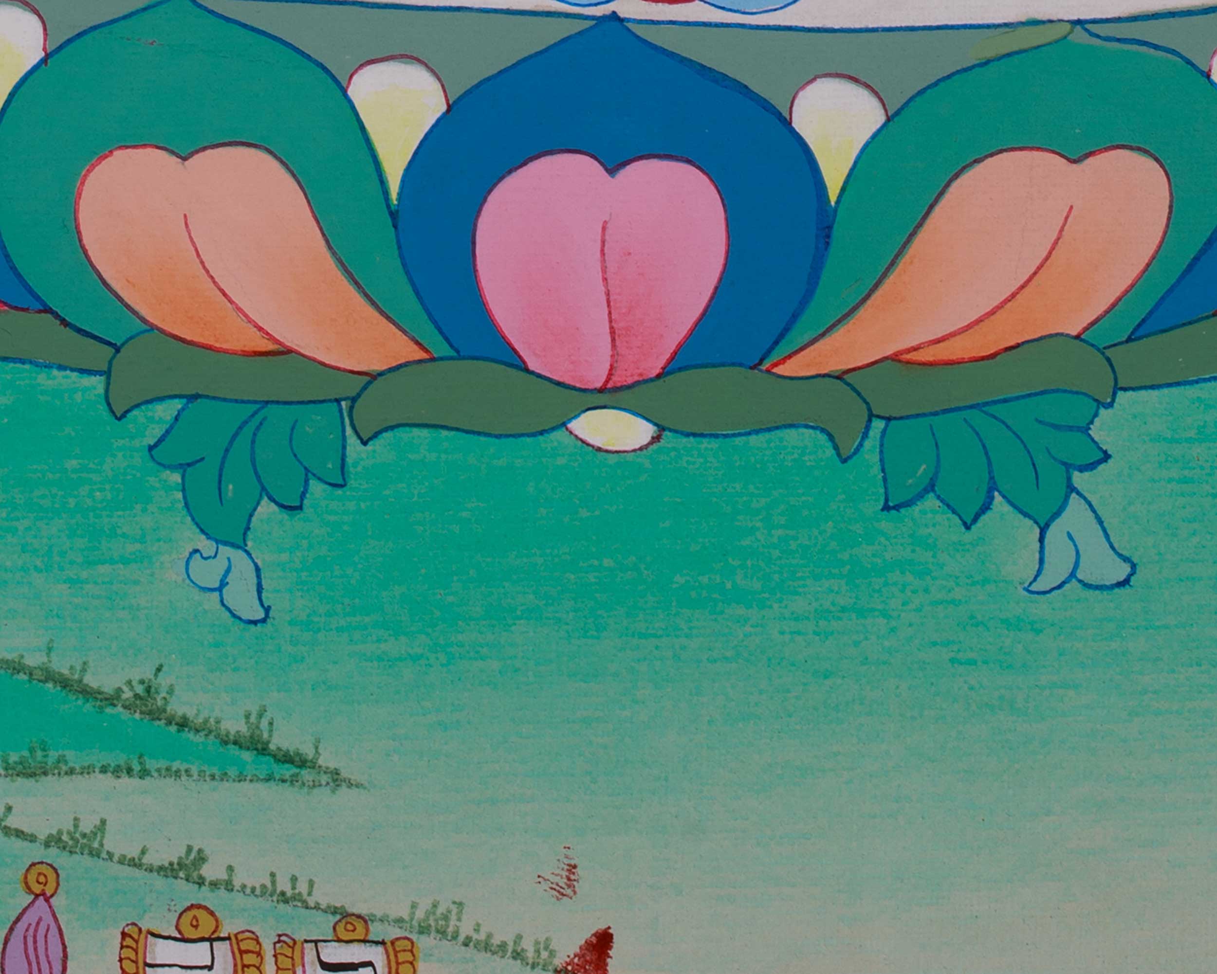 12 Inches White Tara Thangka | Seven-Eyed Goddess of Longevity | Brocade