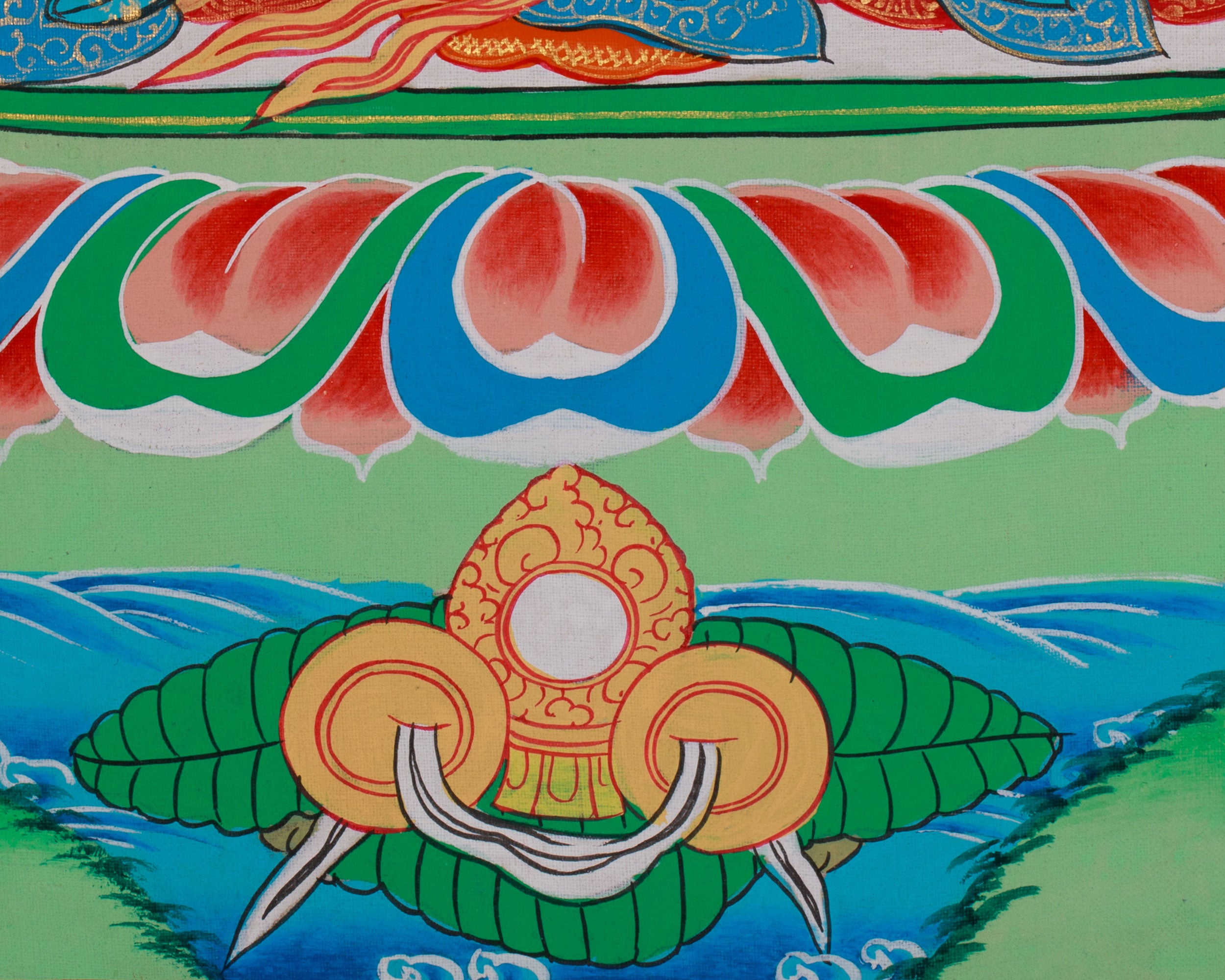 Hand-Painted Wisdom Deity Manjushri Painting | Knowledge and Enlightenment