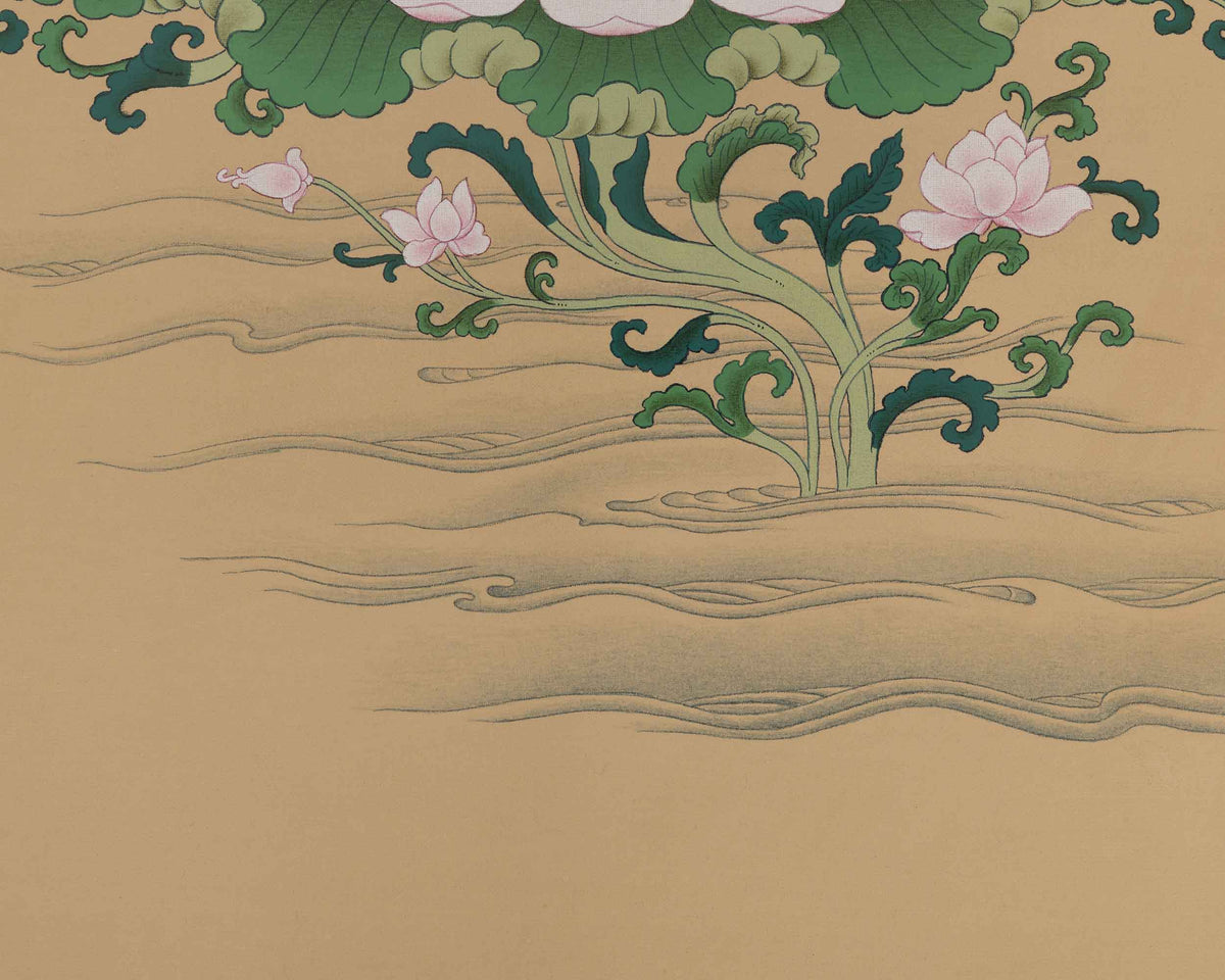 Sita Tara Longevity Art | White Tara Buddhist Thangka | Seven Eyed Deity