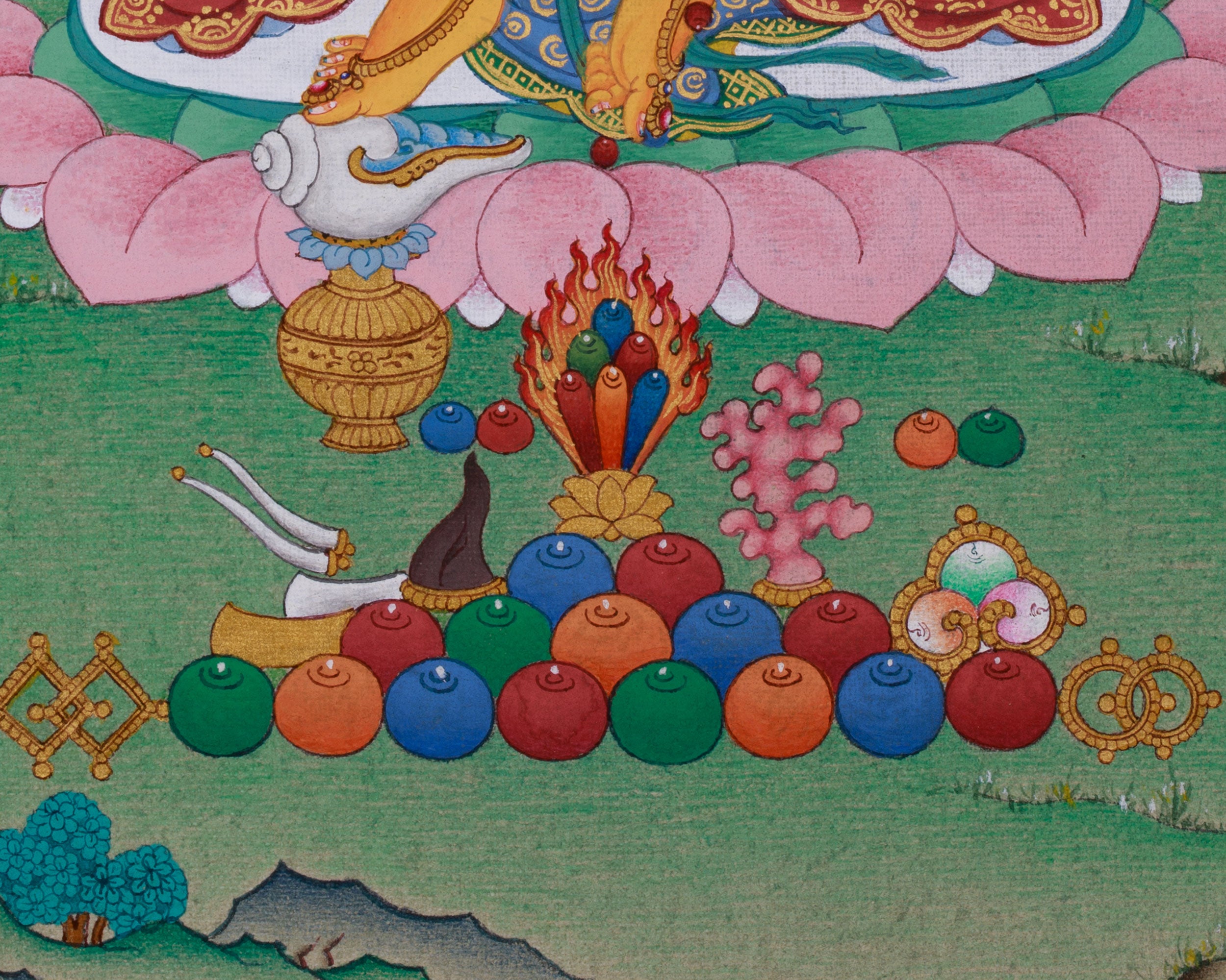 Dzambala Thangka, Guardian of Prosperity | Buddha of Wealth & Protection