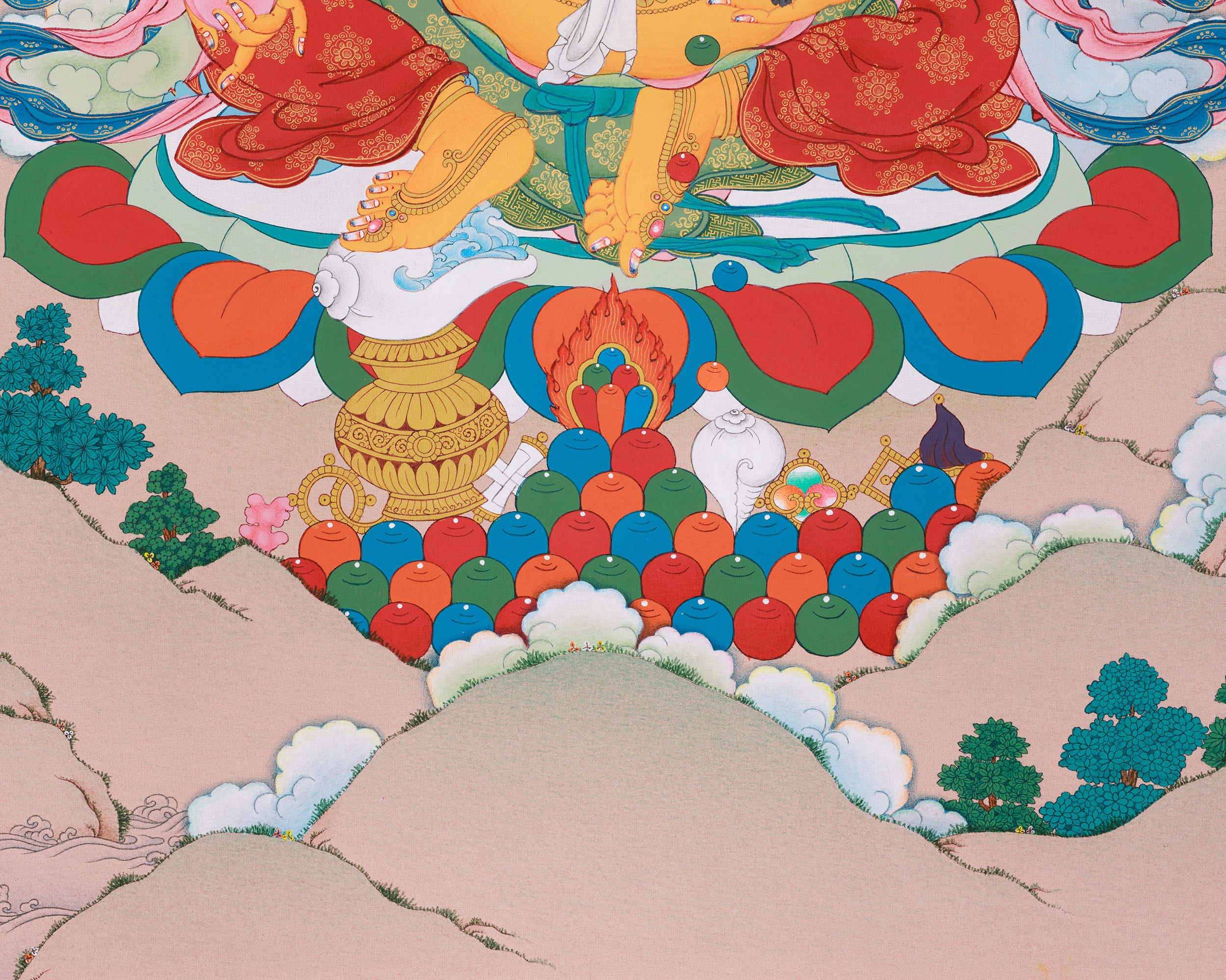 Buddhist Dzambhala Figure - Tibetan Wealth Deity