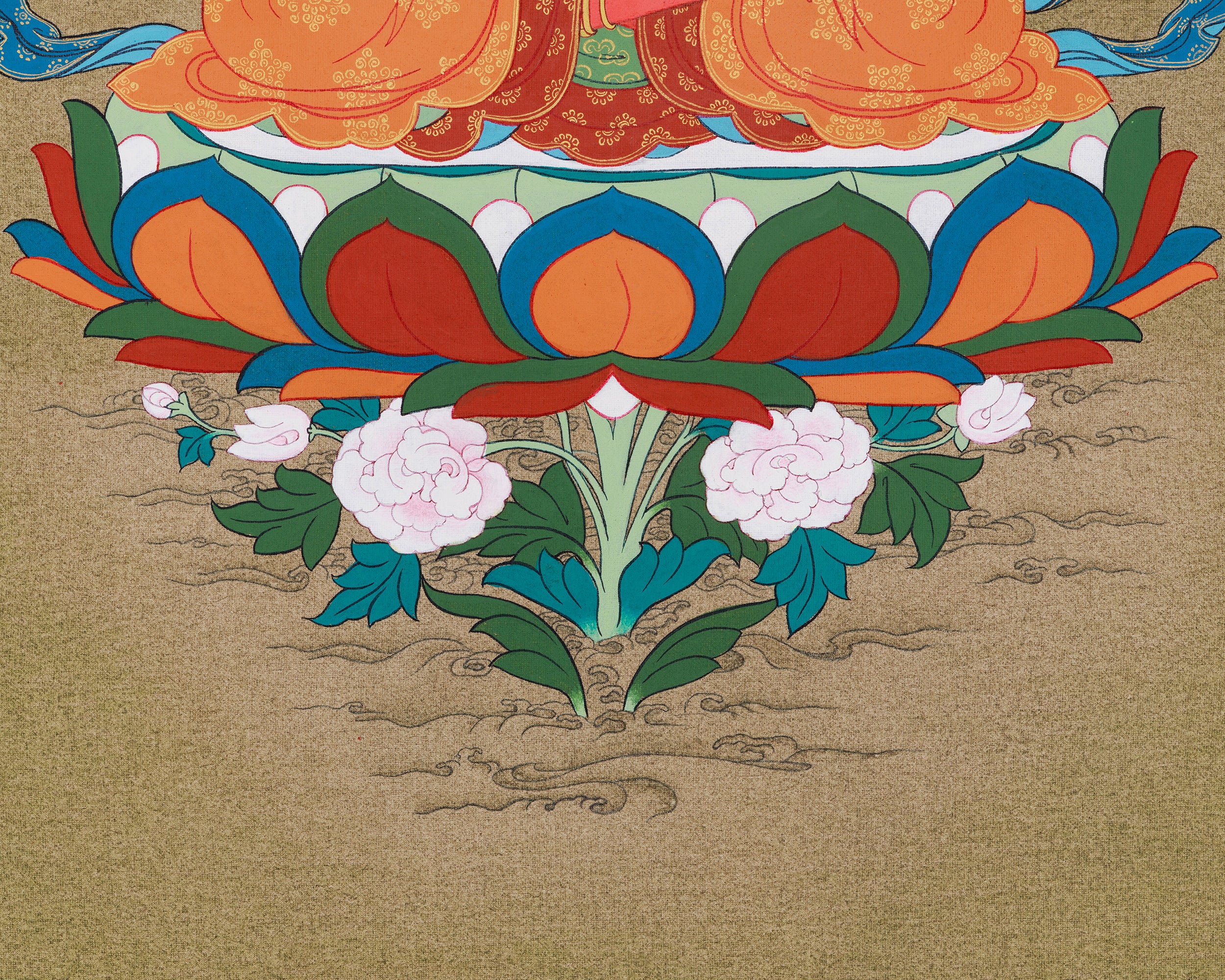 Thangka of Amitayus, Buddha of Infinite Light | Tibetan Art of Long Life and Healing