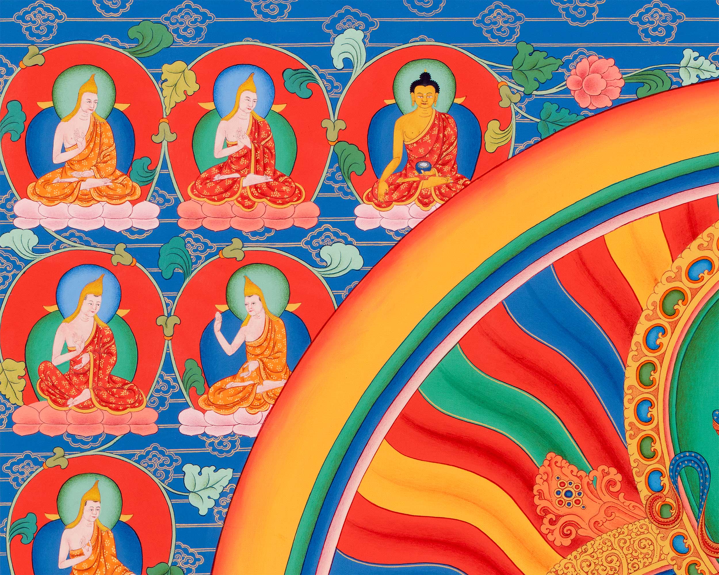 Maitreya Bodhisattva Thangka Print | The Future Buddha | Buddhist Spiritual Gift Ideas