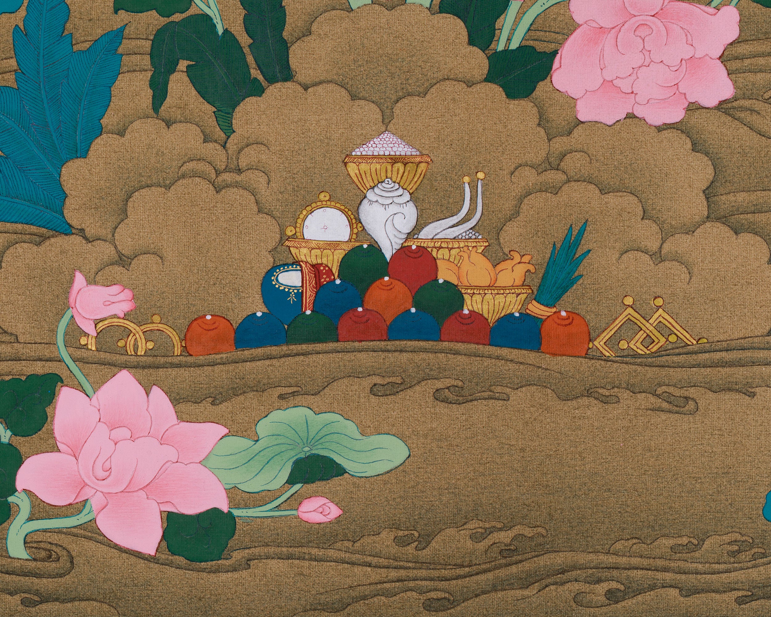 Healing Buddha Artwork | Traditional Tibetan Medicine Buddha Thangka