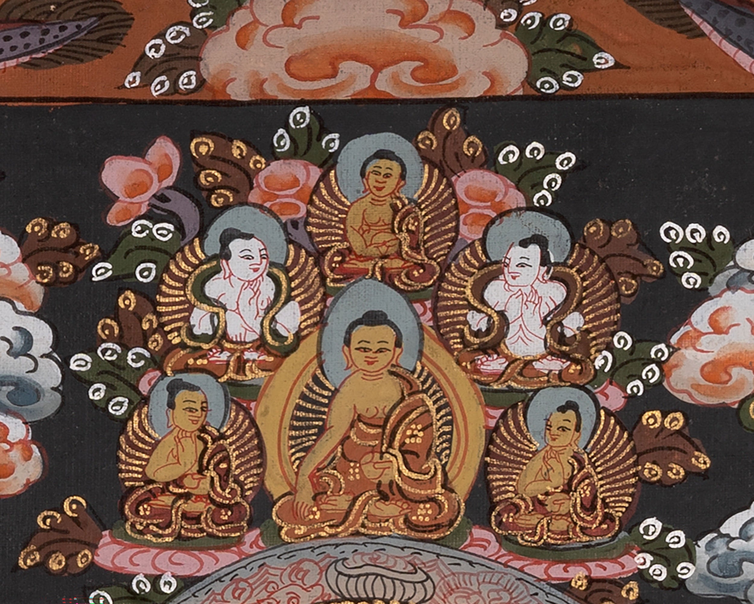 Three Wheel Mandala | Dipankara, Shakyamuni & Maitreya Buddha Art