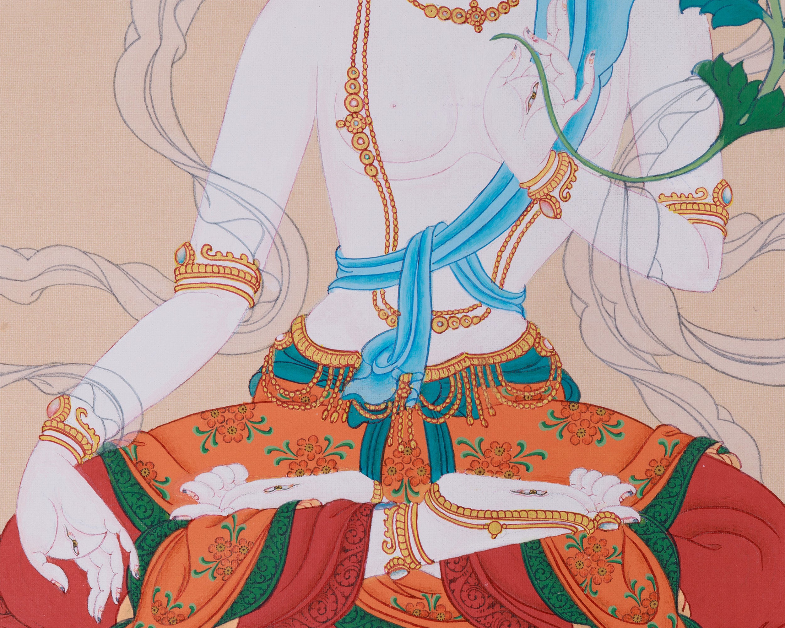 Longevity Goddess, White Tara Thangka | Deity of Healing and Compassion