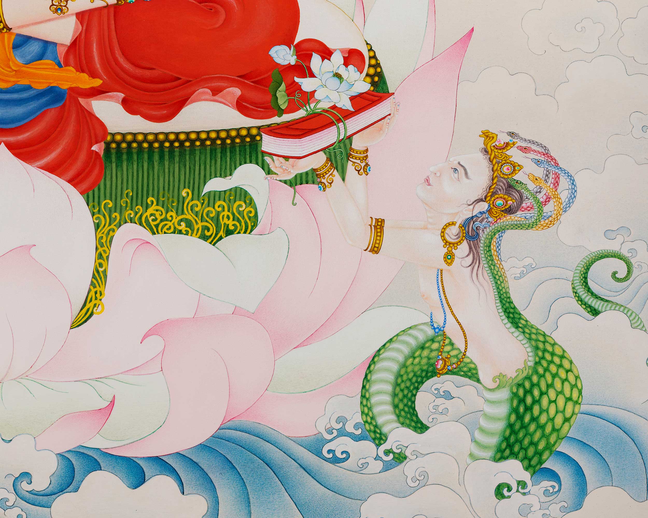 White Tara Digital Print | Mother Deity | LongLife Bodhisattva Thangka Print