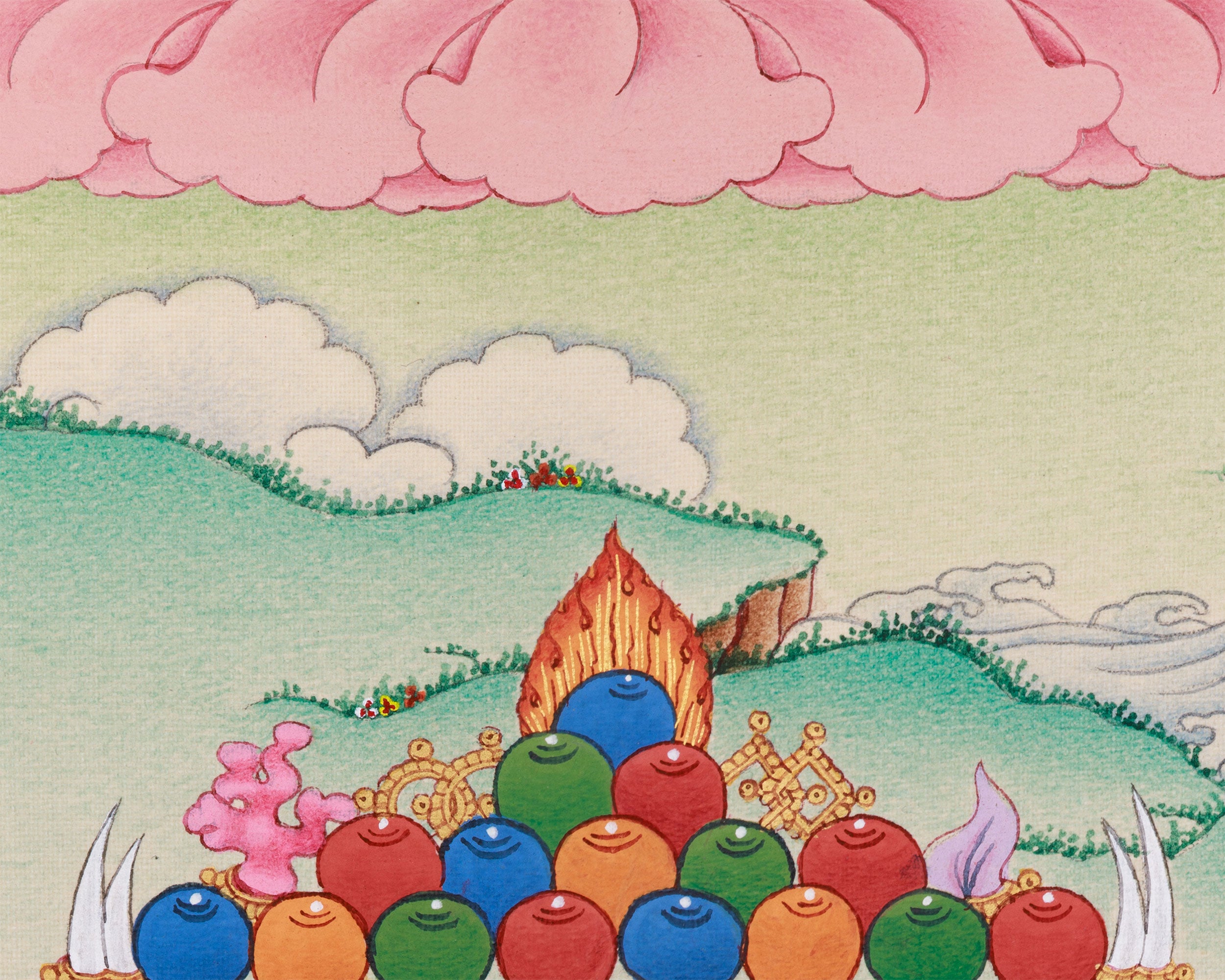 Hand-Painted Sukha Siddhi Painting | The Dakini of Blissful Wisdom and Spiritual Transformation