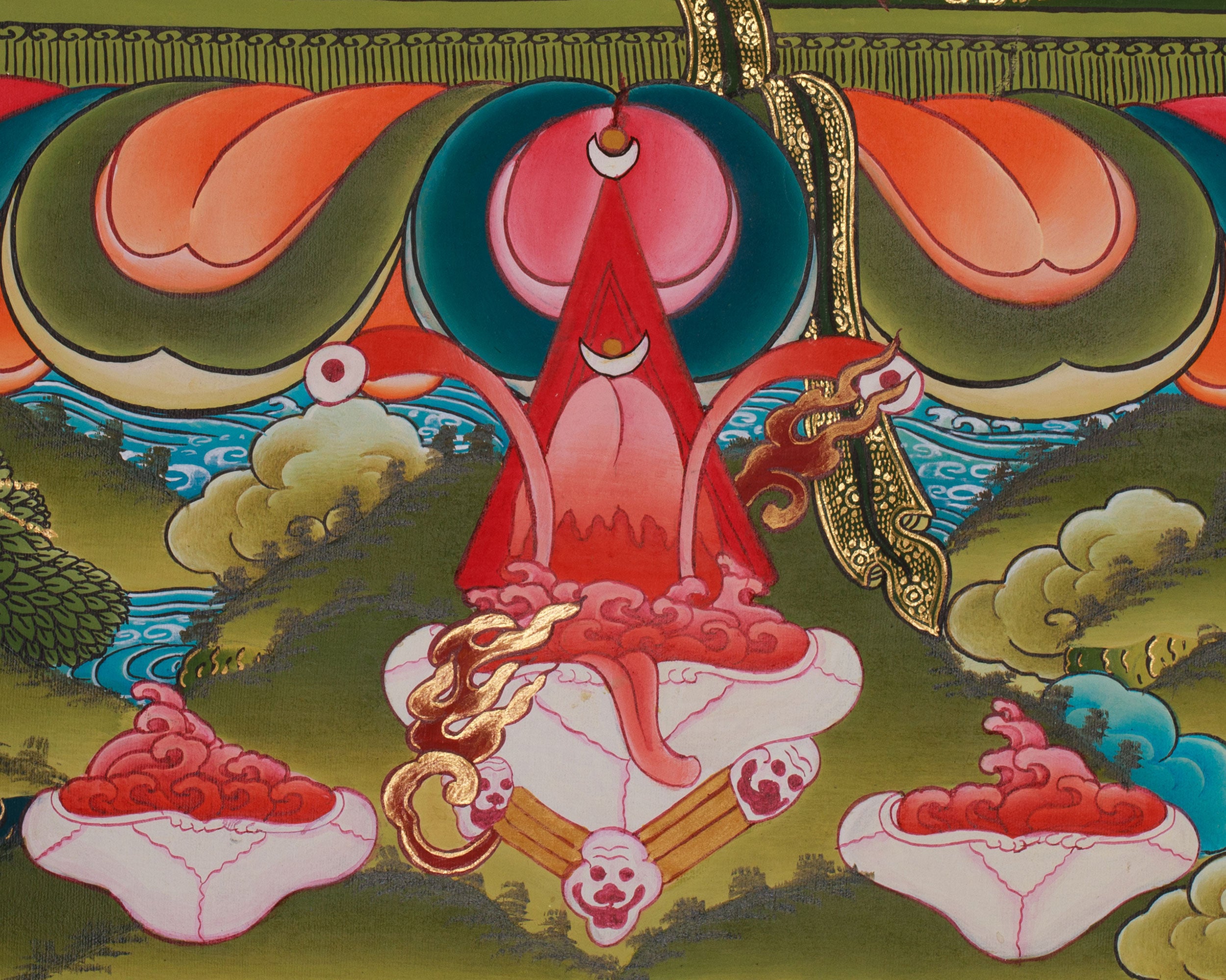 Fierce Six Armed Mahakala | Buddhist Protector Deity Thangka