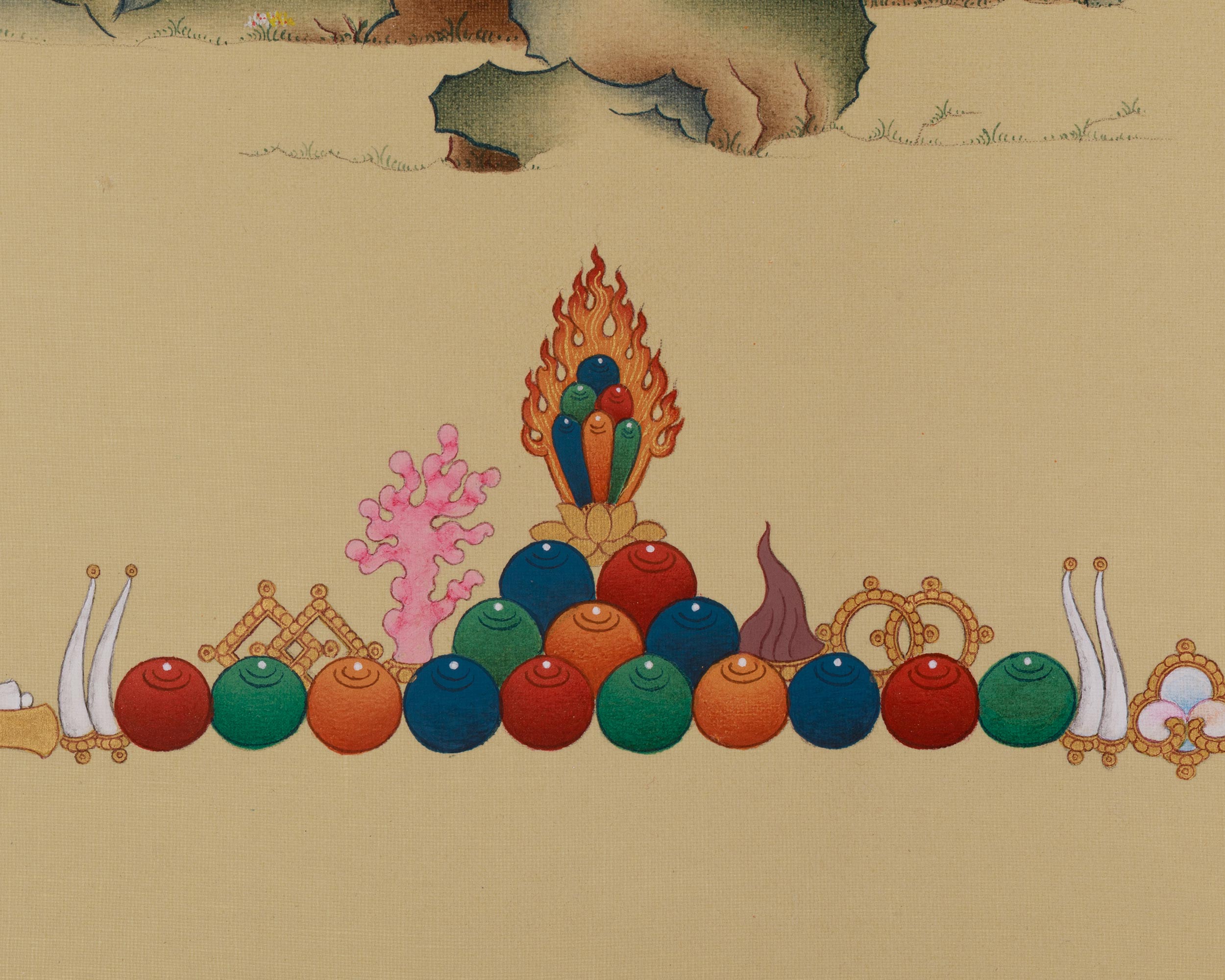Traditional Two-Armed Chenrezig Thangka | Bodhisattva of Infinite Compassion | Tibetan Buddhism