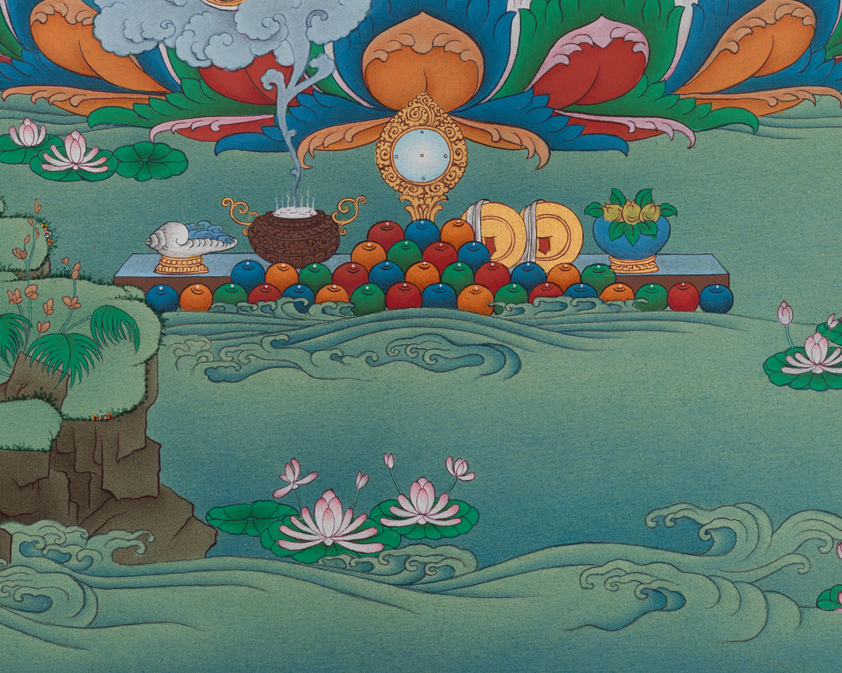 Lotus Born Guru Rinpoche Artwork | Padmasambhava Thangka