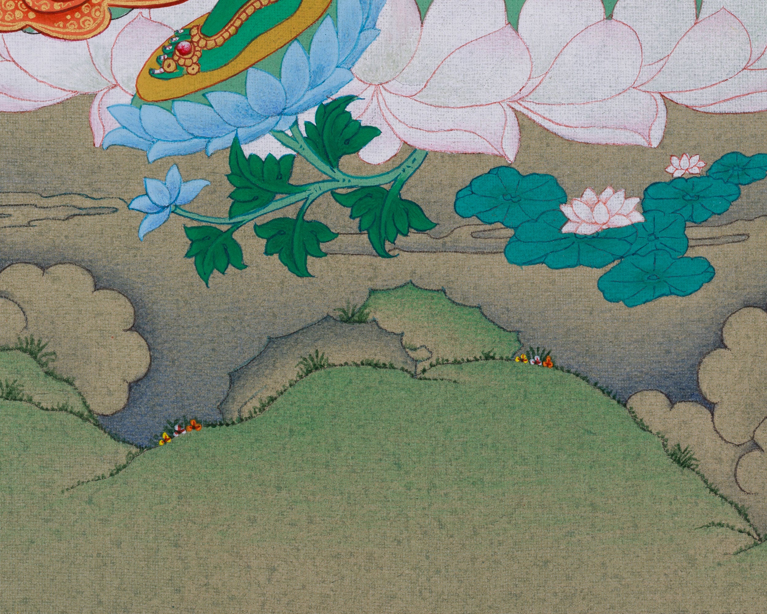 Compassionate Green Tara Thangka | The Loving Goddess of Protection and Healing