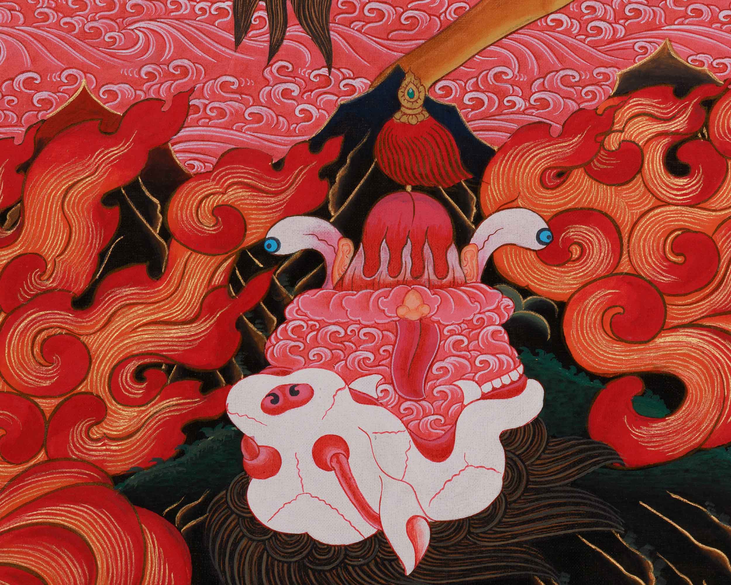Palden Lhamo Painting | Wrathful Dharma Protector | Vajrayana Buddhist Deity
