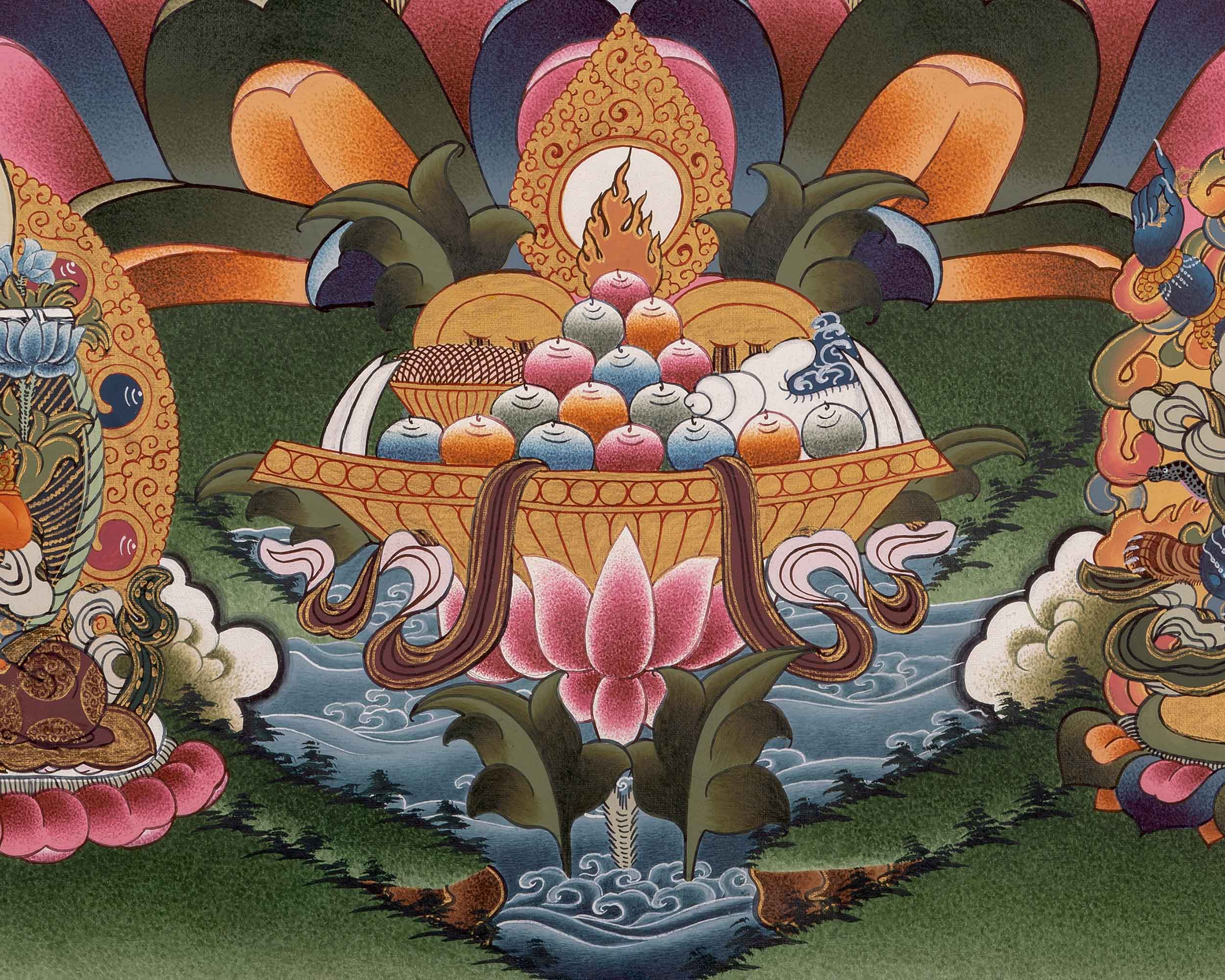 Bodhisattva Four-Armed Chenrezig Thangka | Embodying the Compassion of Avalokiteshvara