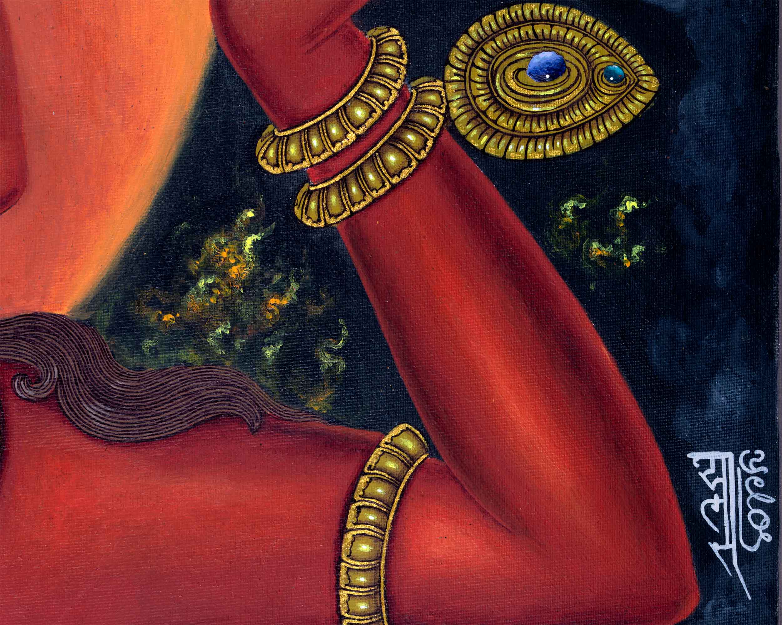 Vajrayogini Empowerment Paubha Print | Dakini Art Print For Room Decoration