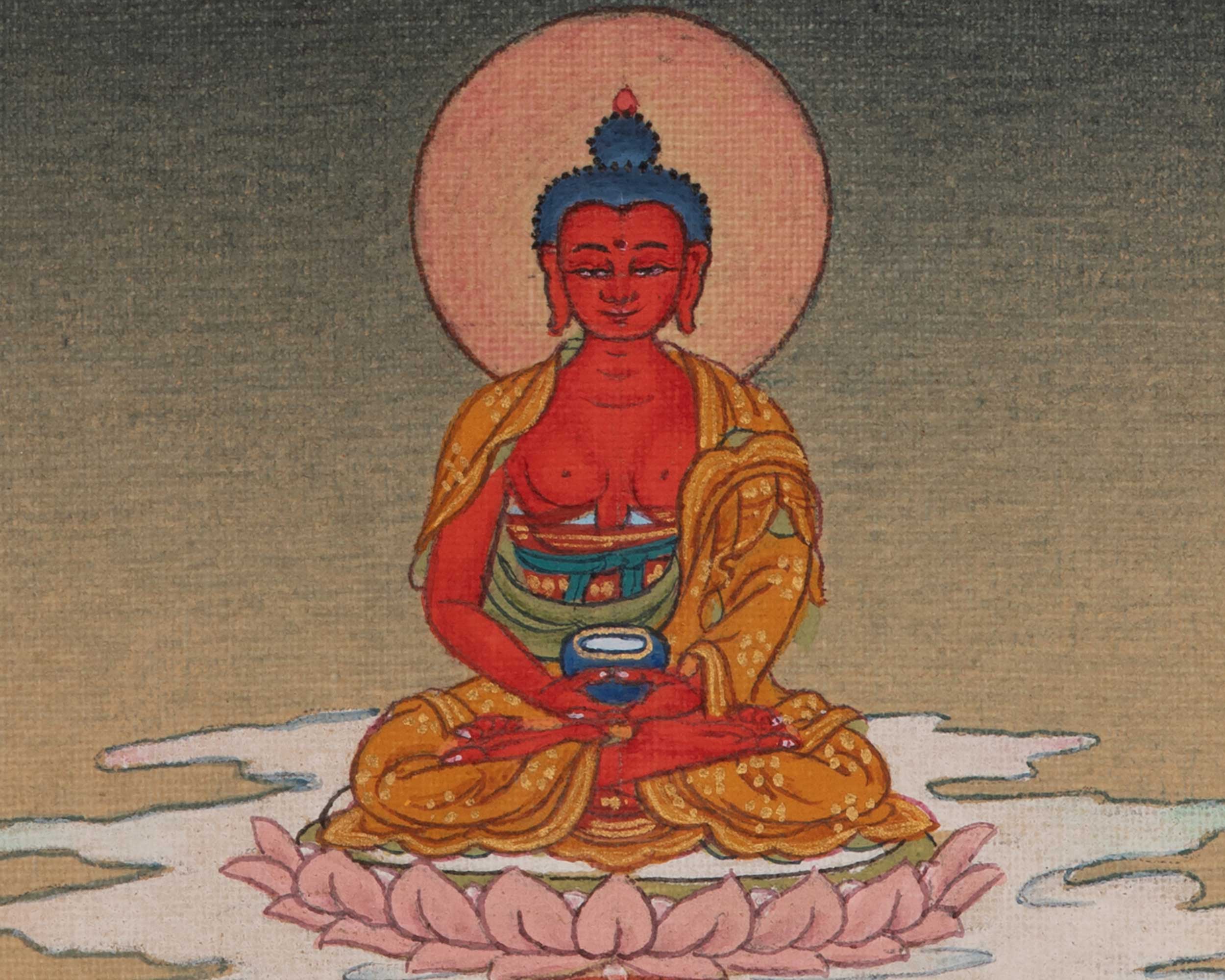 Tibetan Chenrezig Buddhist Art | Compassion Deity | Avalokiteshvara Thangka