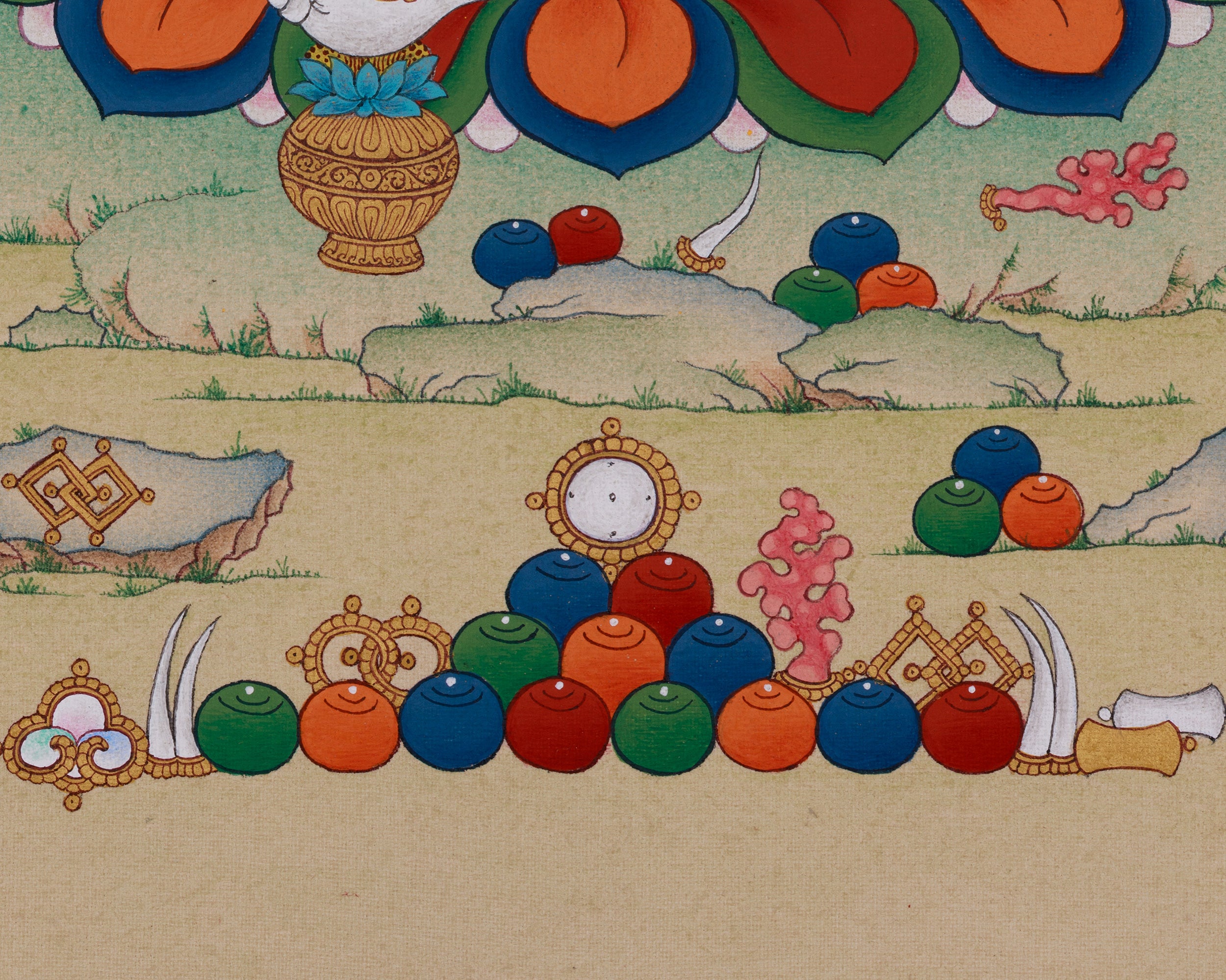 Dzambhala Wealth Buddha Thangka | Tibetan Art of Prosperity and Abundance