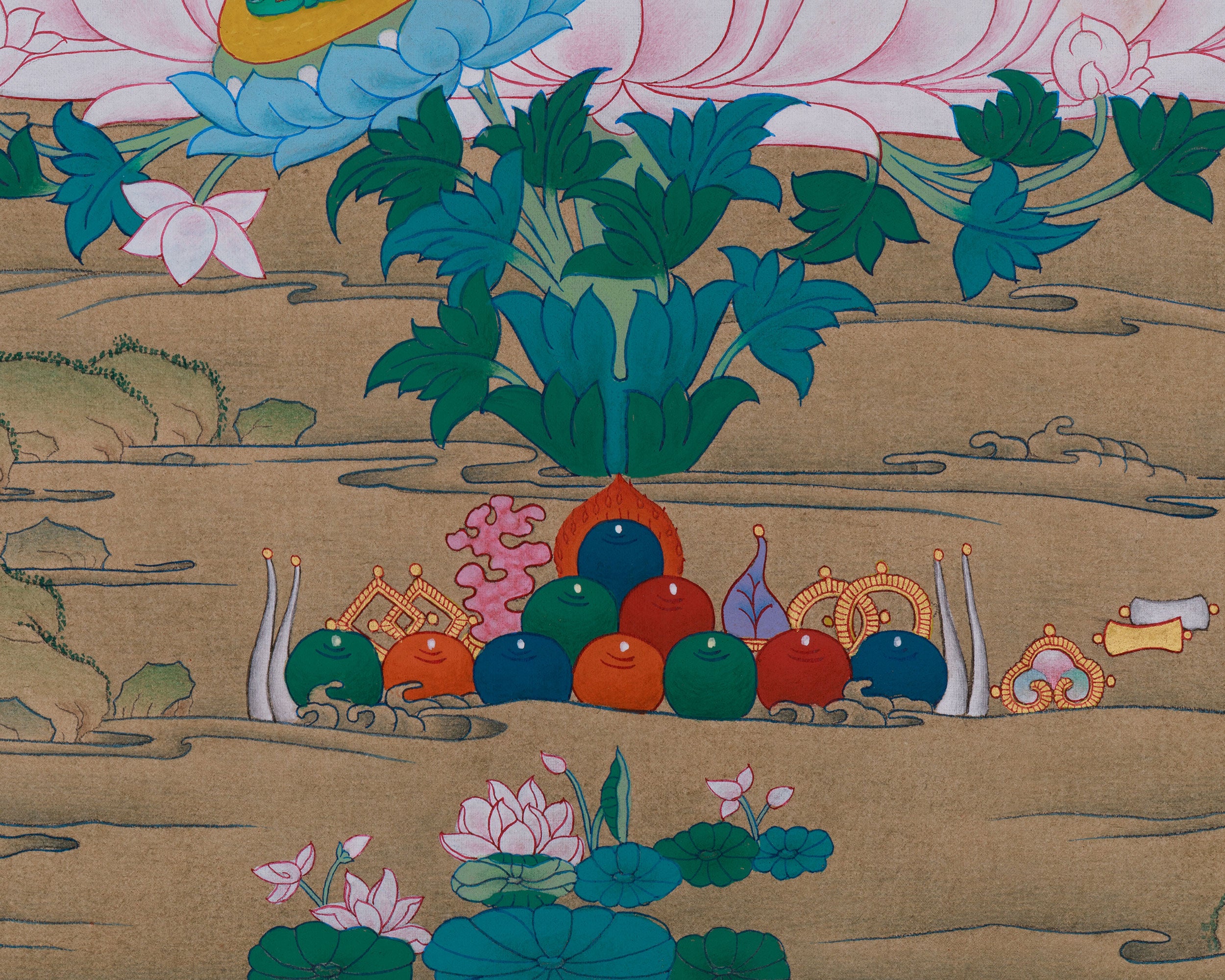 Tibetan Shyama Tara Painting | Green Tara Goddess of Protection & Swift Aid