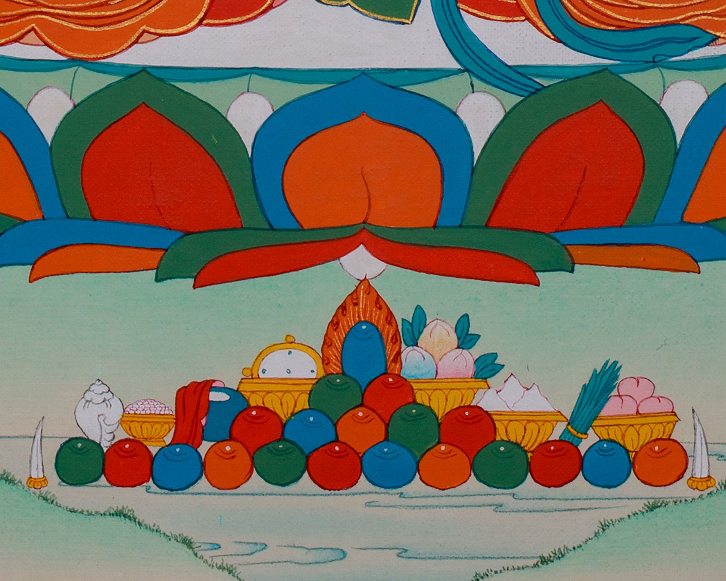 Handpainted Vajrasattva Thangka for Vajrayana Practice