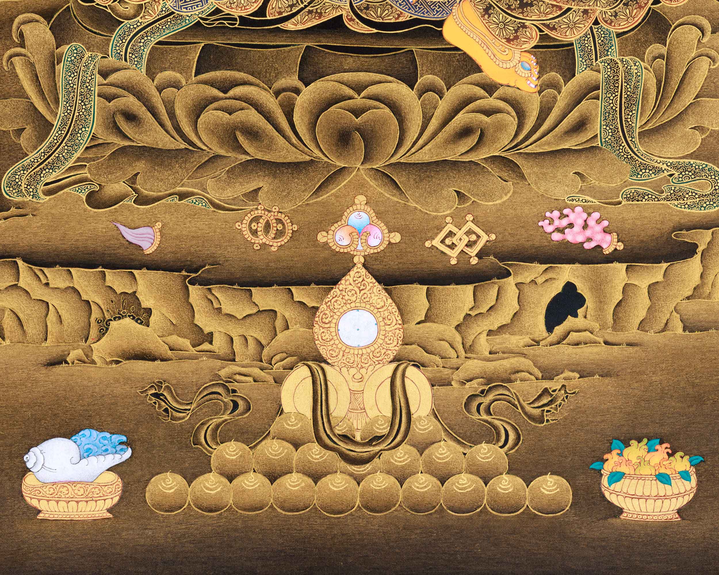 Hand Painted Manjushri Thangka for Home Decor | Traditional Tibetan Art