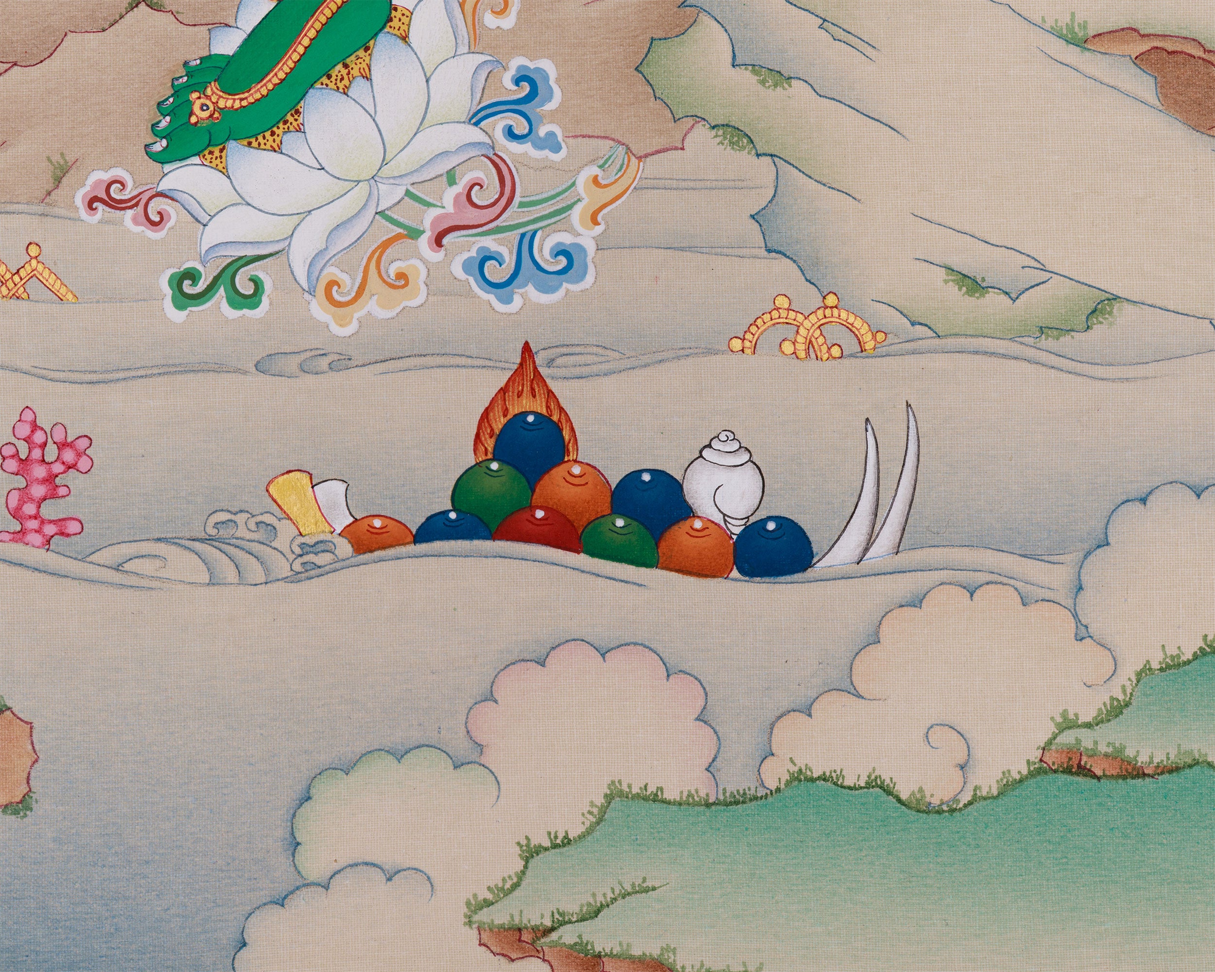 Mother Green Tara Buddha Painting | Divine Protector and Guardian of Wisdom