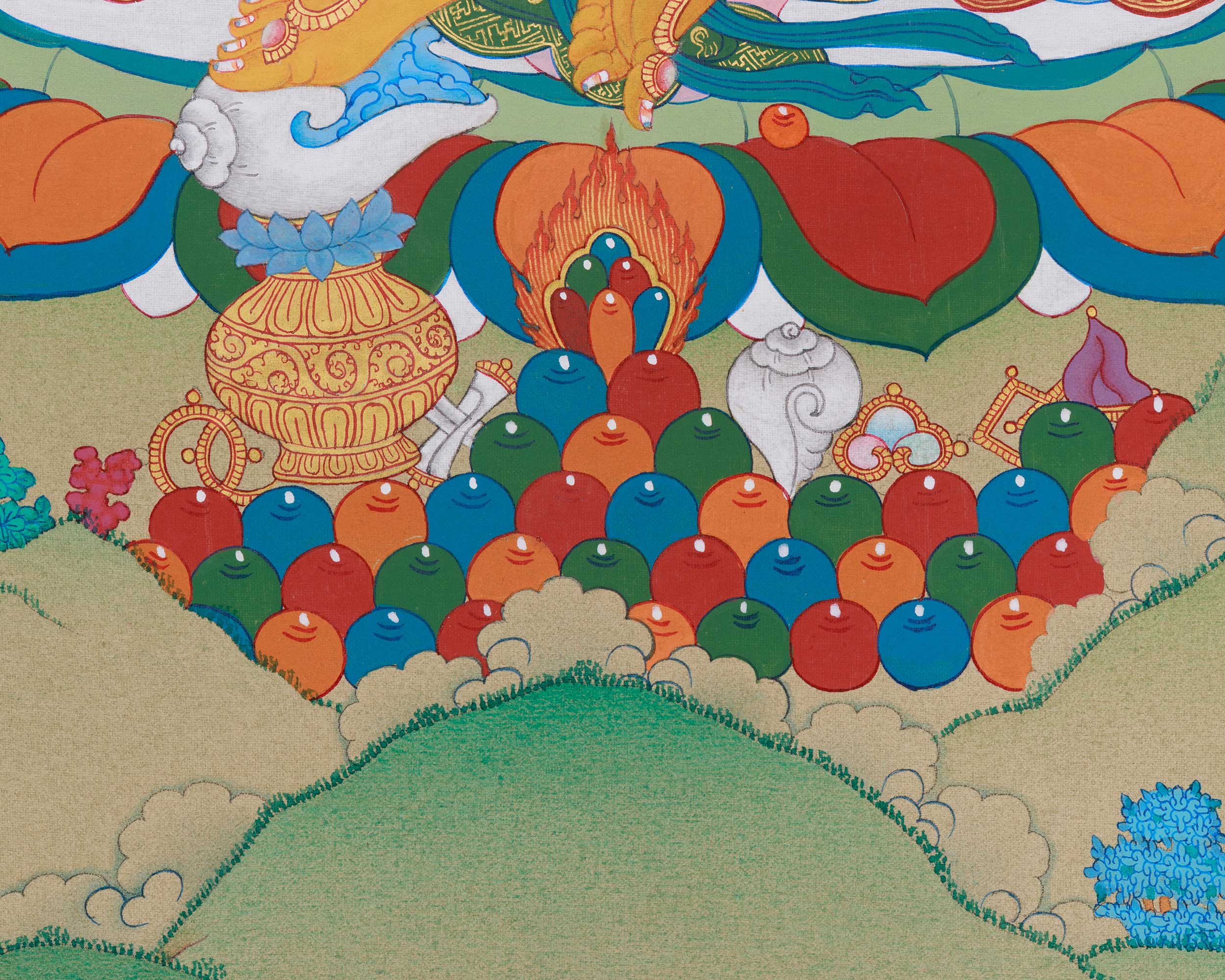 Sacred Thangka of Dzambhala | The Guardian of Prosperity and Wealth