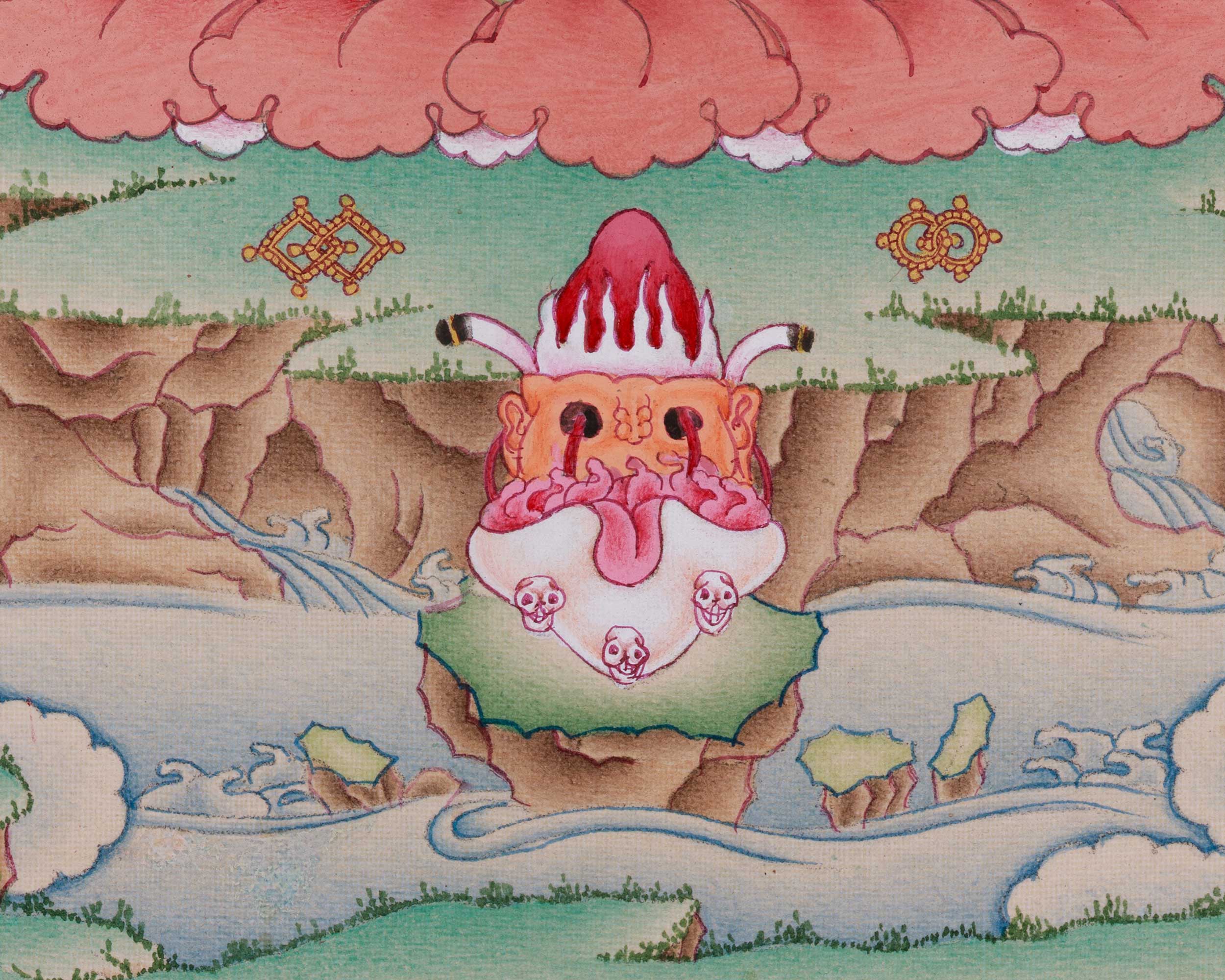 Tibetan Vajrayogini Painting | Tantric Goddess of Wisdom and Power