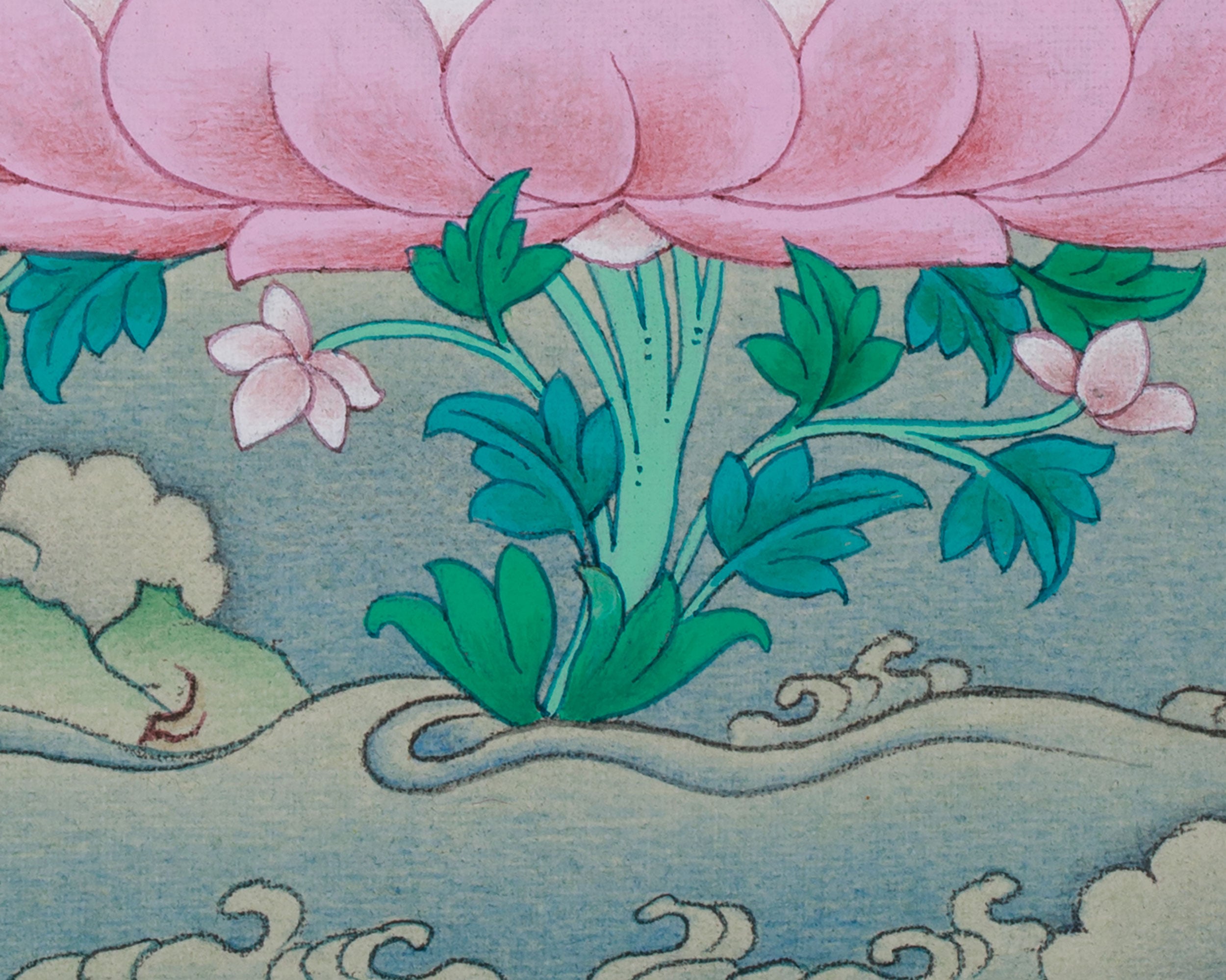 Healing Buddha Bhaisajyaguru | 24K Gold and Natural Stone Pigments