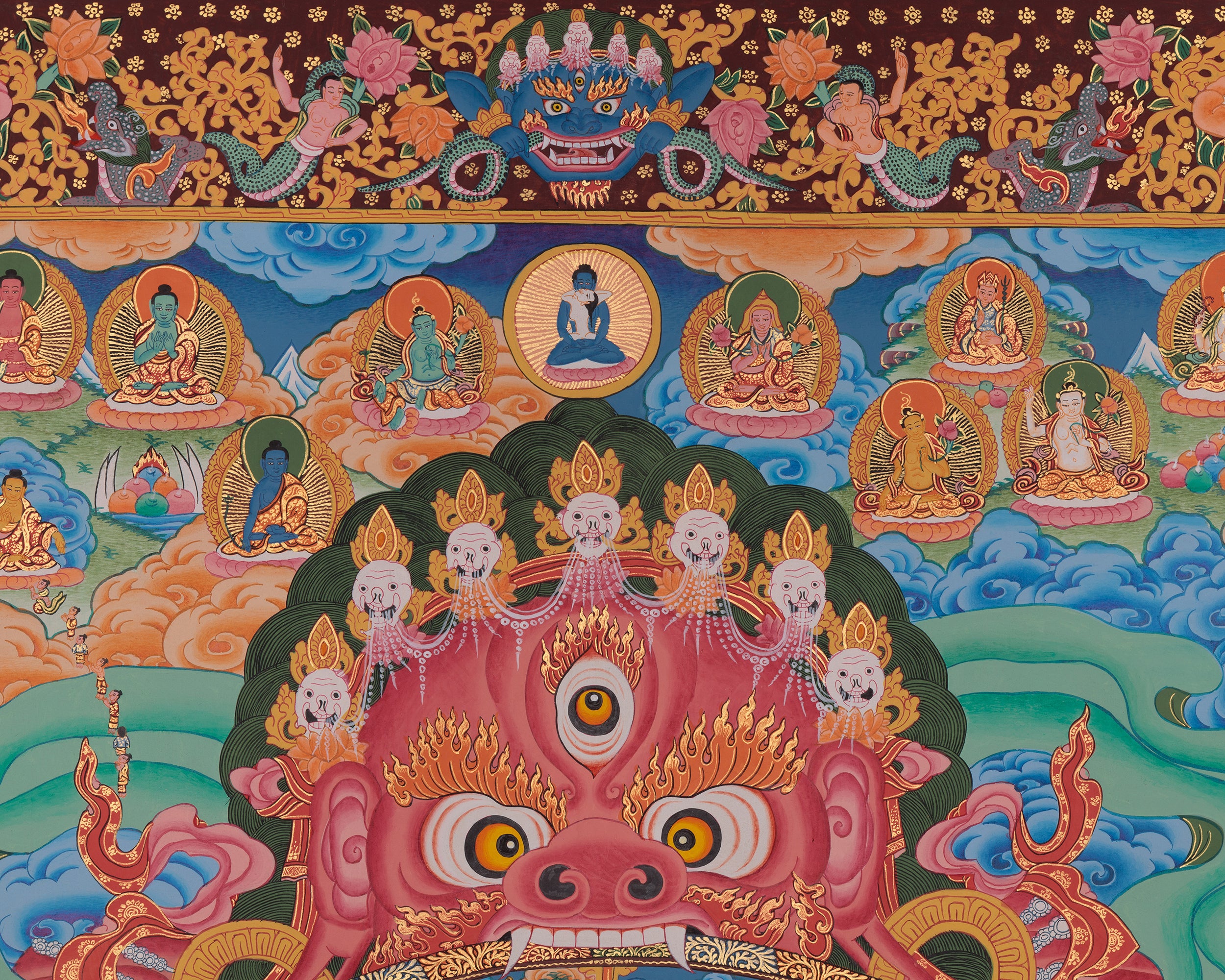 Wheel of Life Art | Bhavachakra Thangka | Buddhist Realms Painting