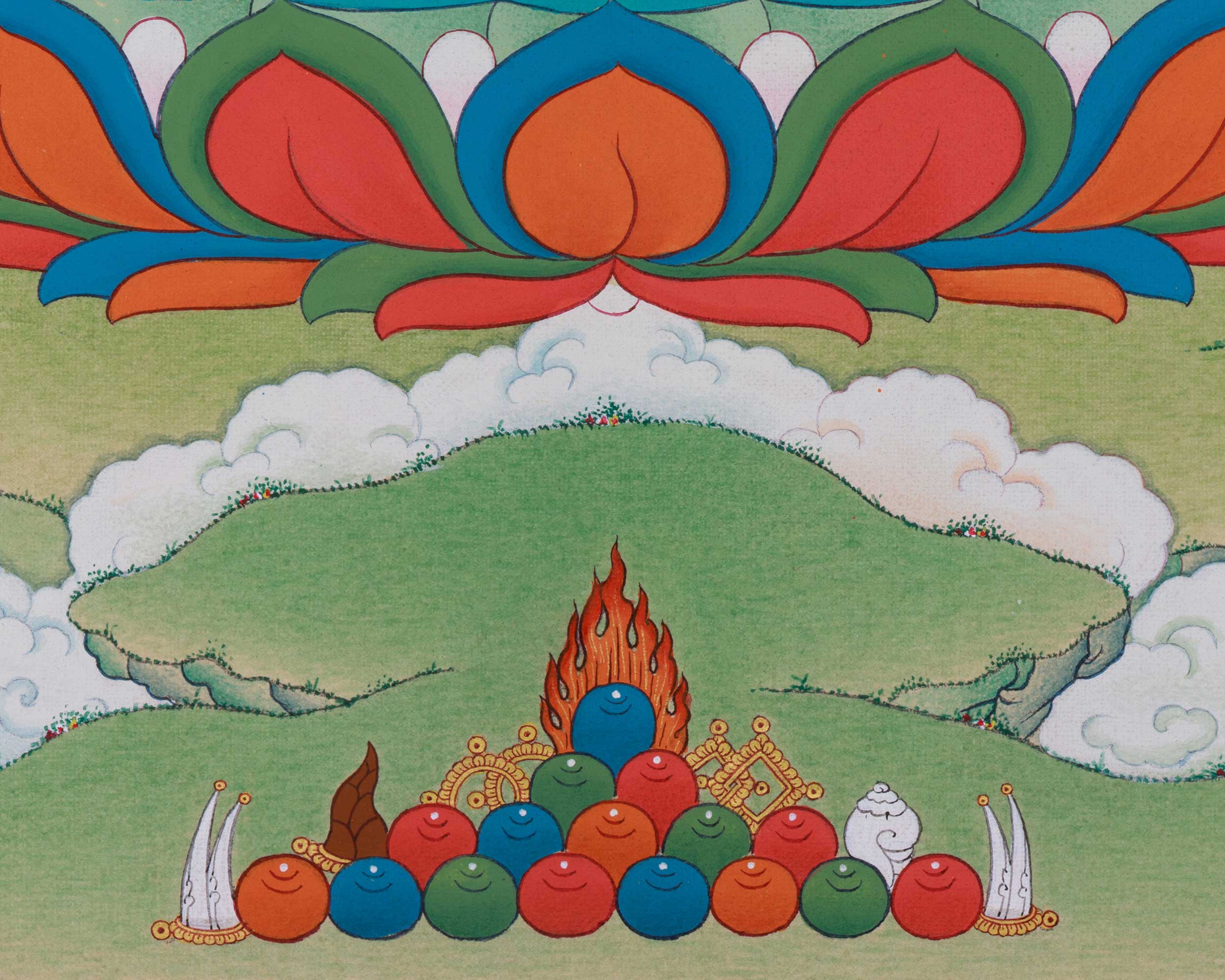 Small Buddha Thangka in 24K Gold