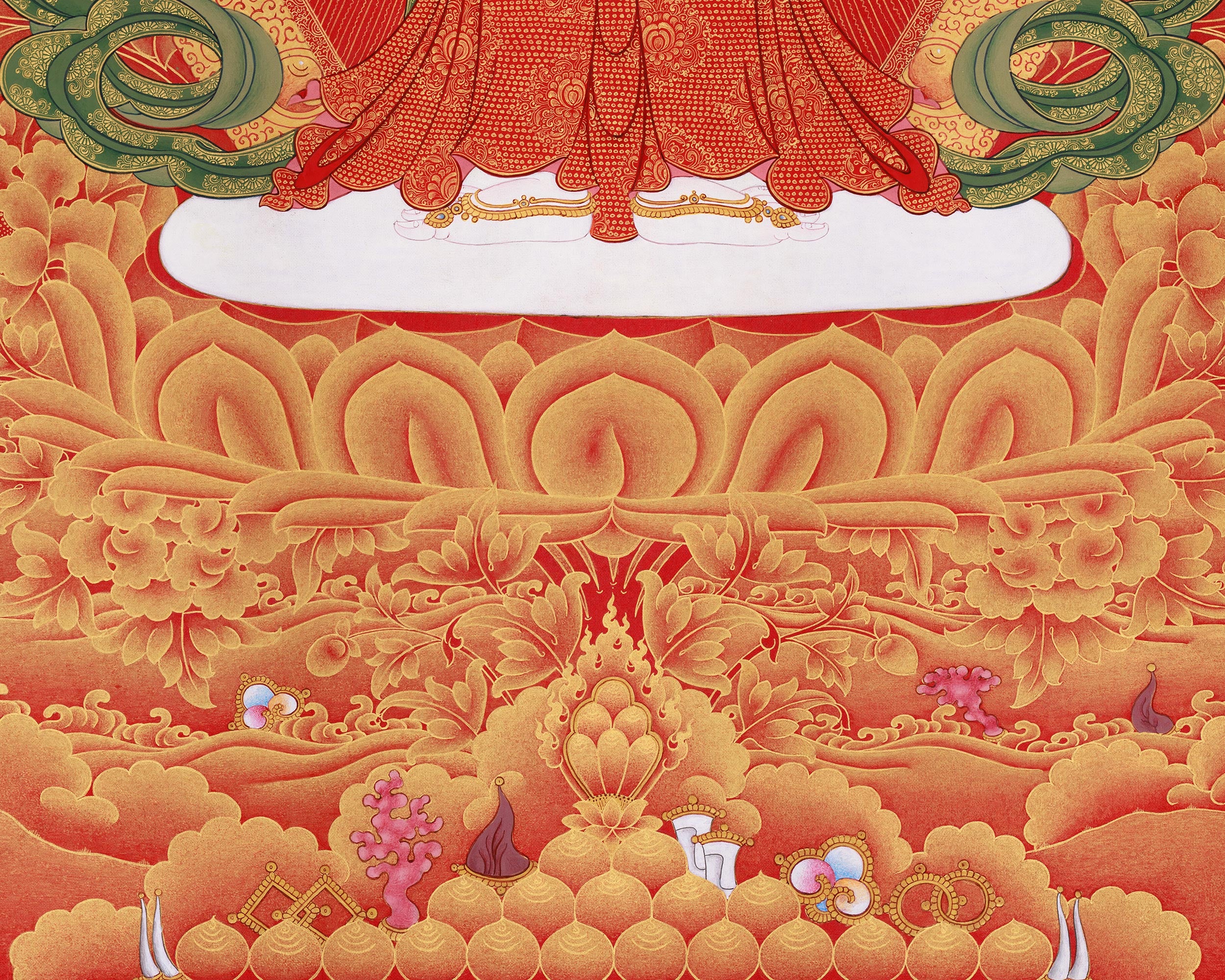 1000 Armed Avalokiteshvara Thangka | 24K Pure Gold Accents