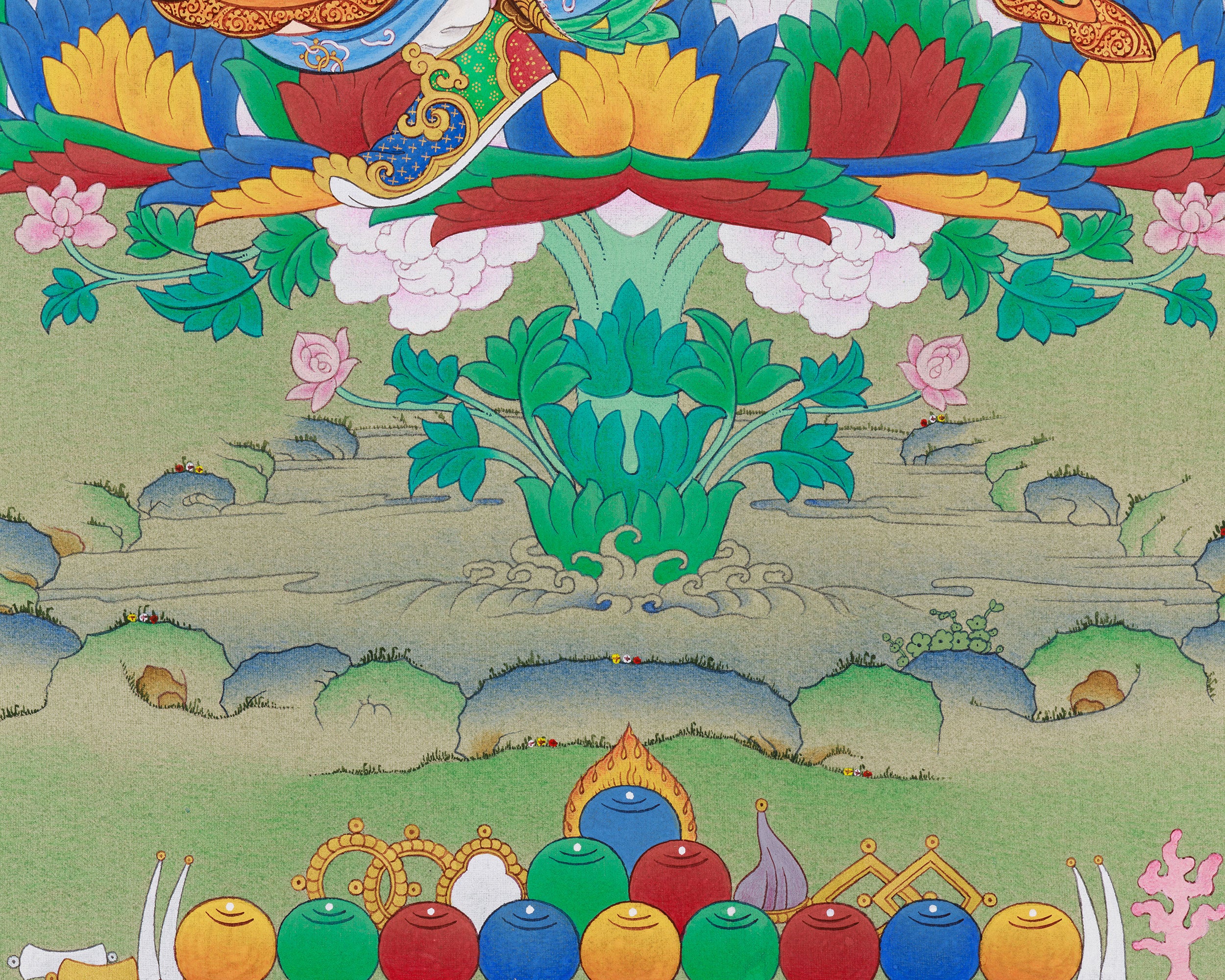 Lotus Vajra Guru Rinpoche | Hand-Painted Sacred Art