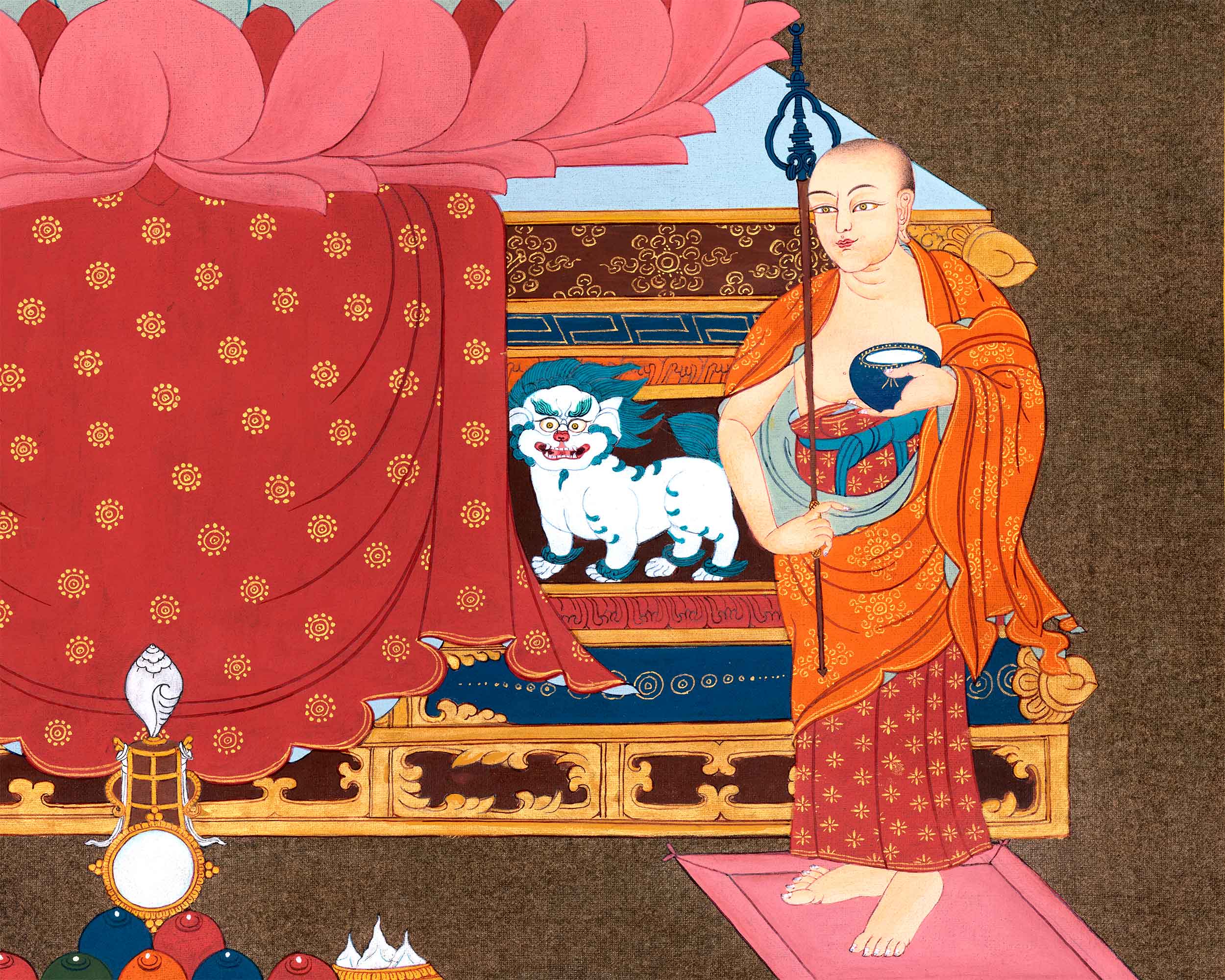 Tibetan Buddha Shakyamuni Painting | Himalayan Art of Gautama Buddha | Traditional Thangka Paiting