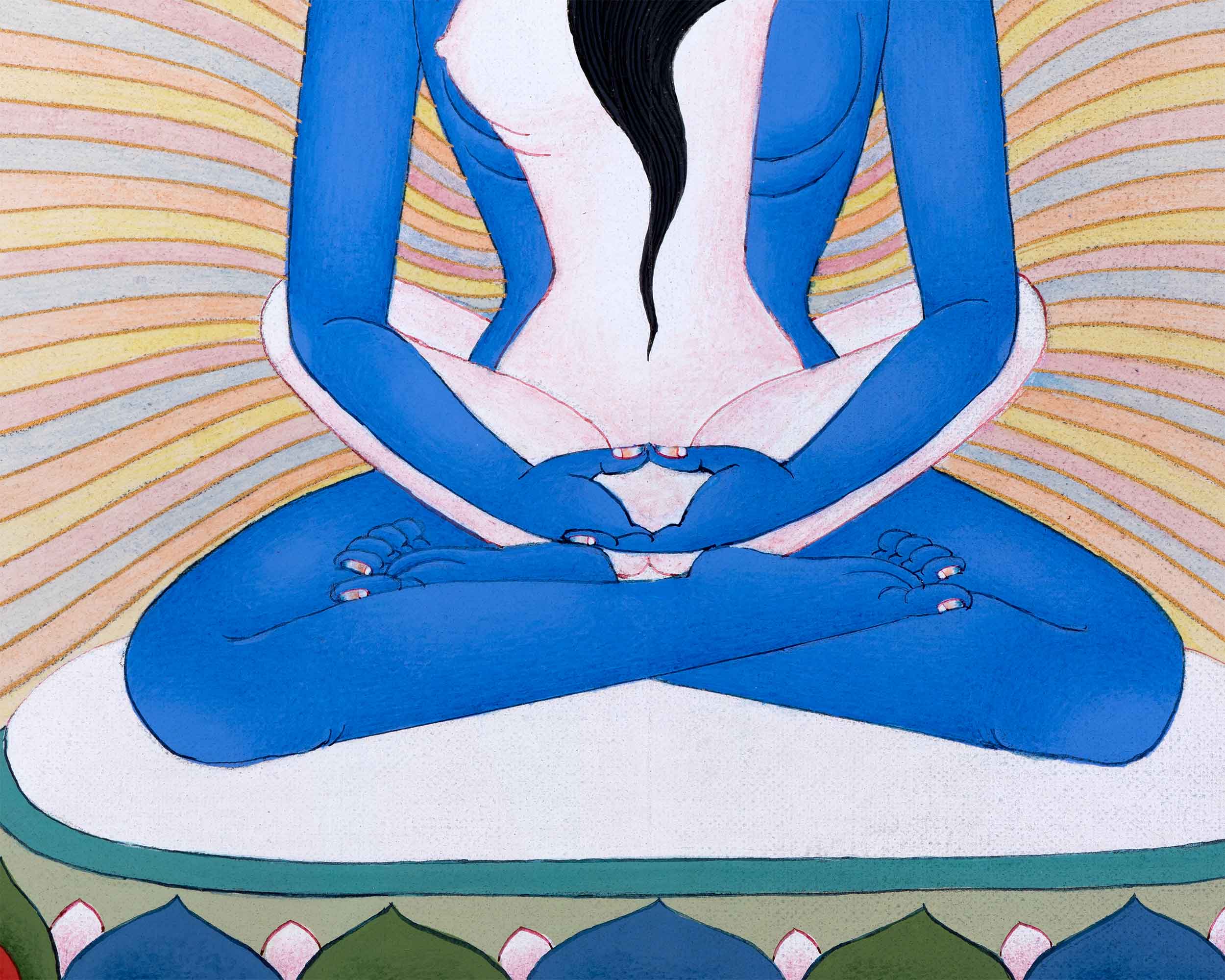 Samantabhadra With Samantabhadri Thangka | Hand-painted Thangka for Inner Harmony