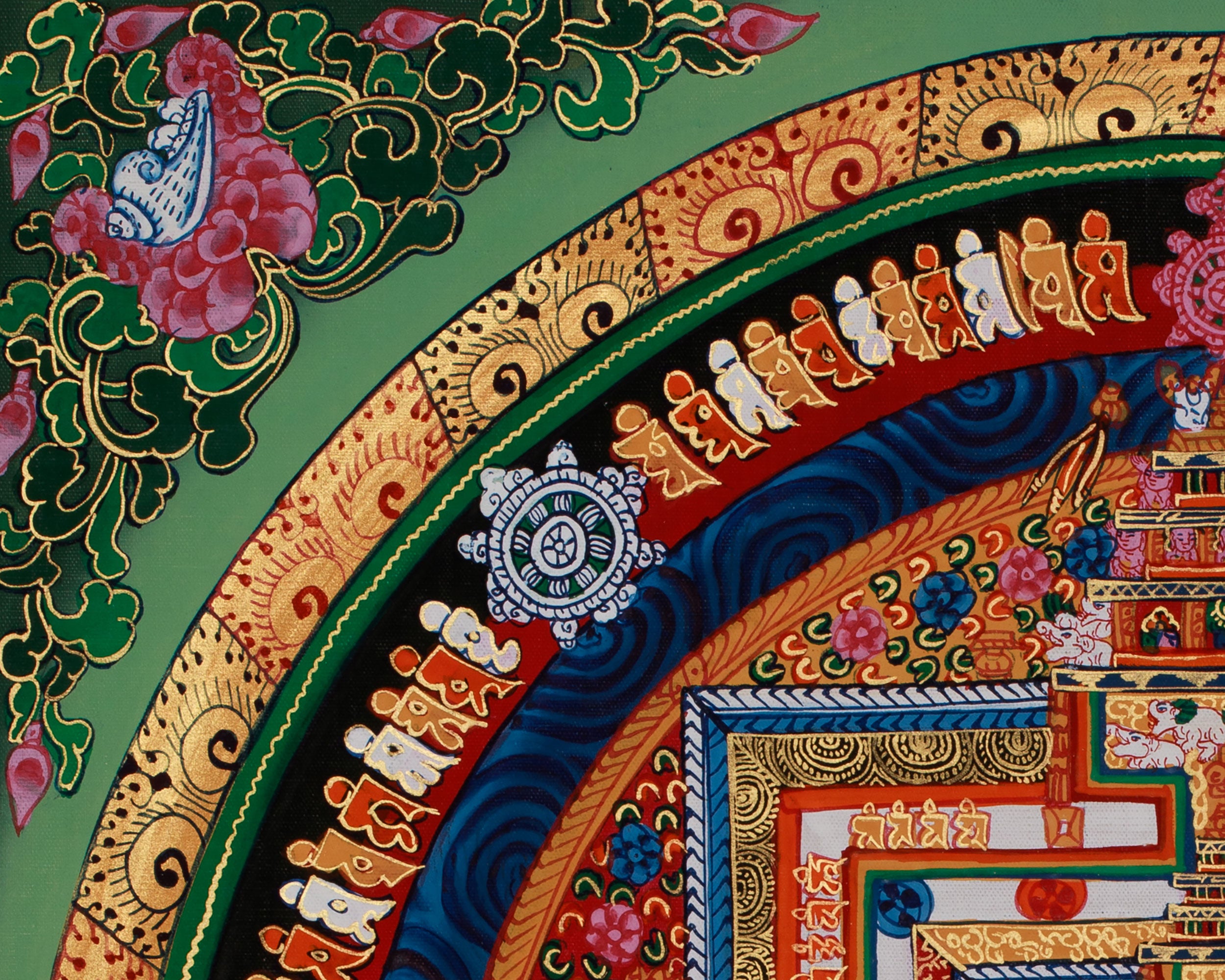 Buddhist Kalachakra Mandala Thangka | A Cosmic Guide to Awakening