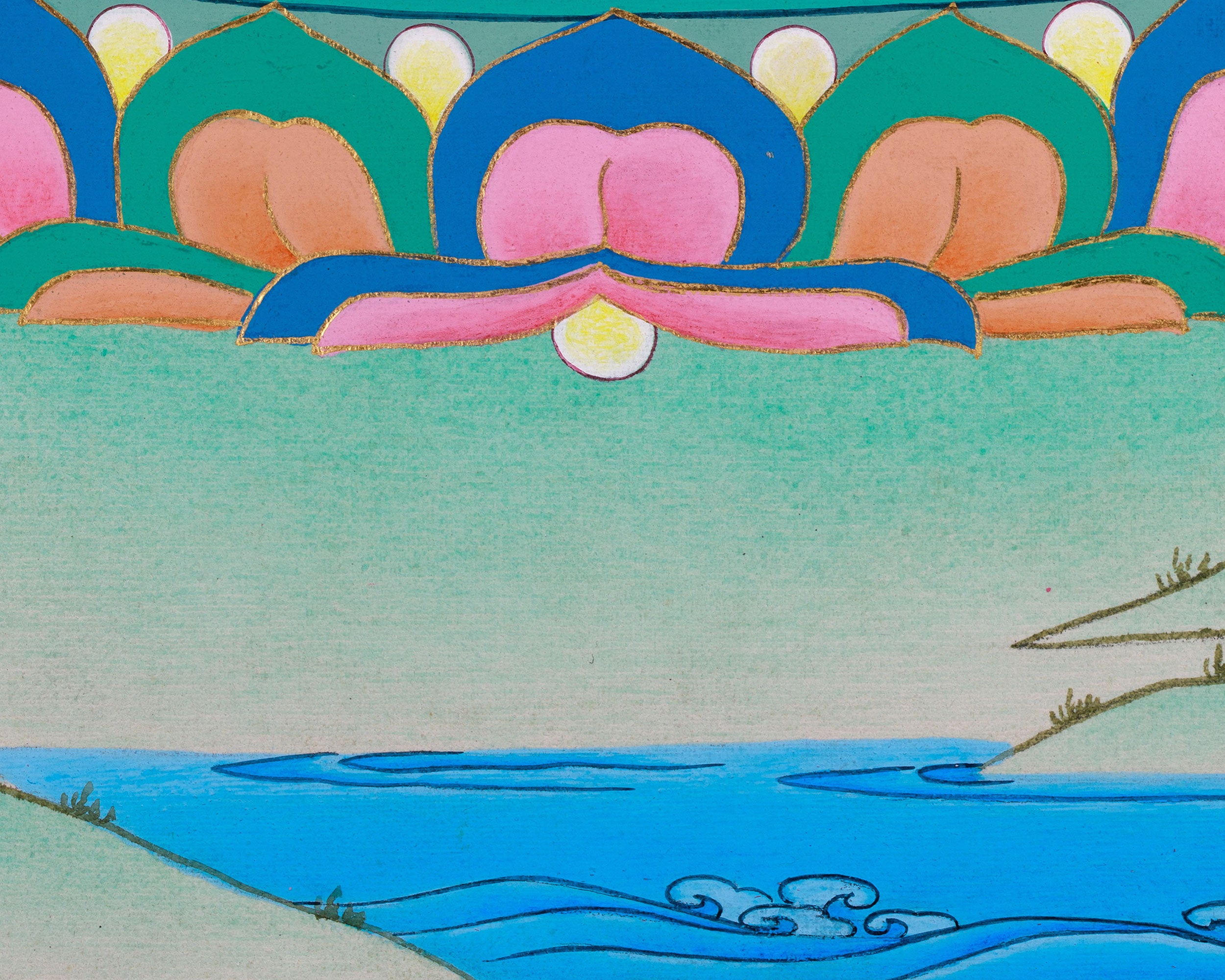 Hand-Painted Samantabhadra Thangka | The Primordial Buddha