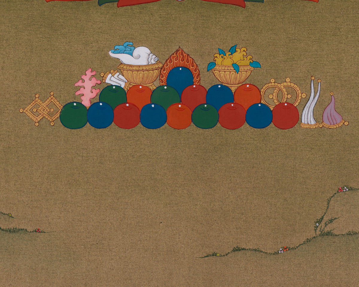 Pure Land Buddha Amitabha Thangka | Om Ami Dewa Hrih