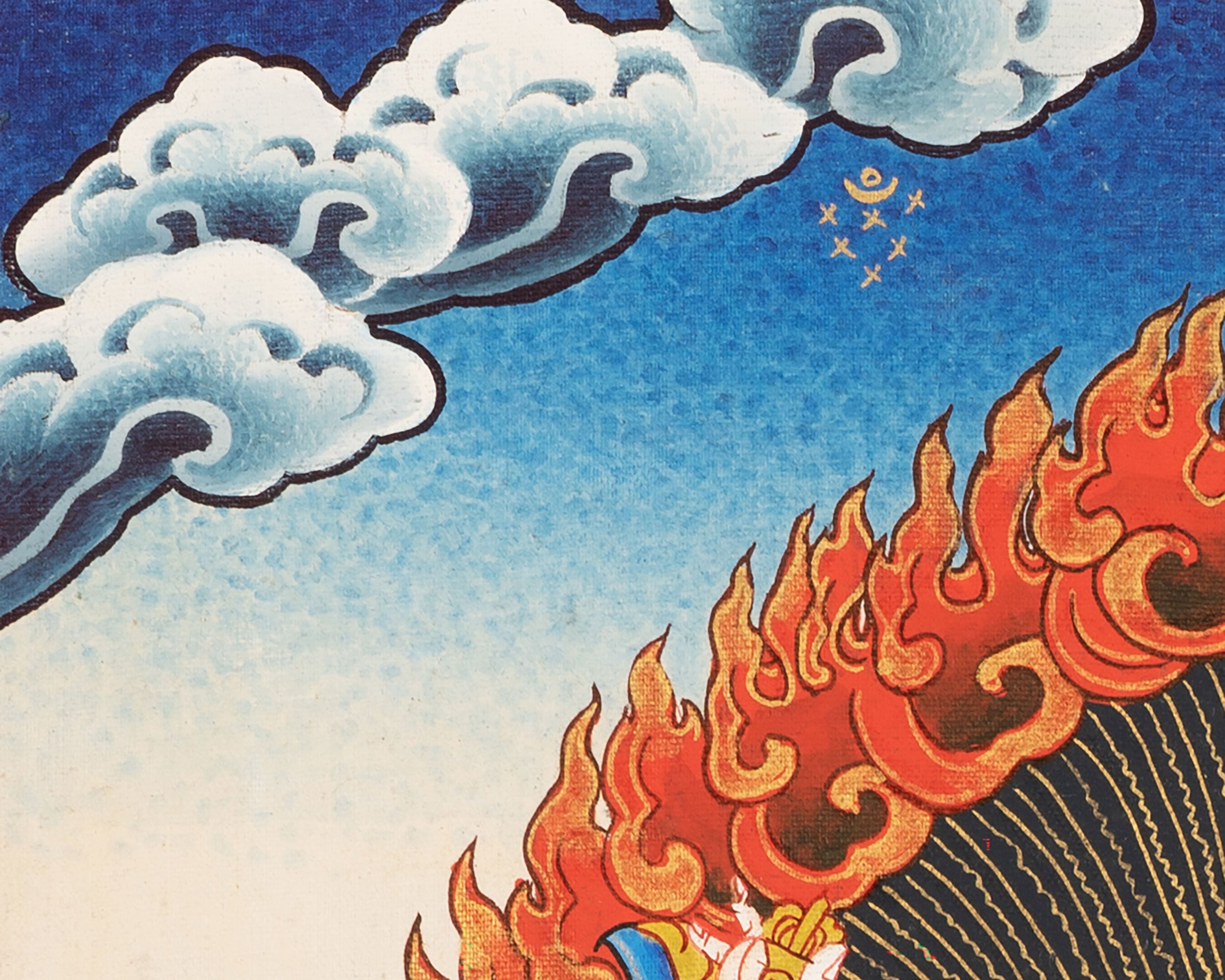 White Six armed Mahakala Thangka | Art Painting